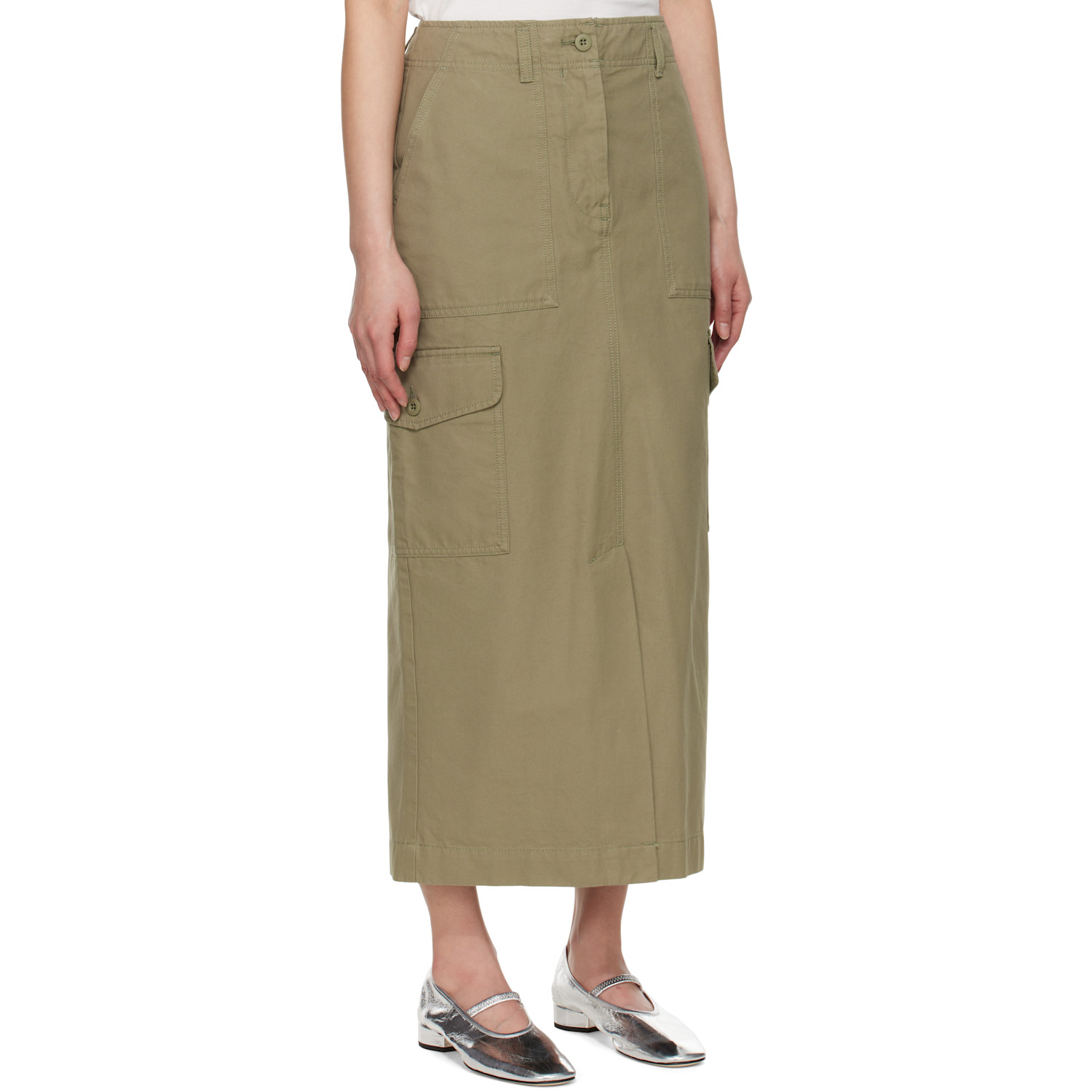  Weekend Max Mara Green Calais Midi Skirt 