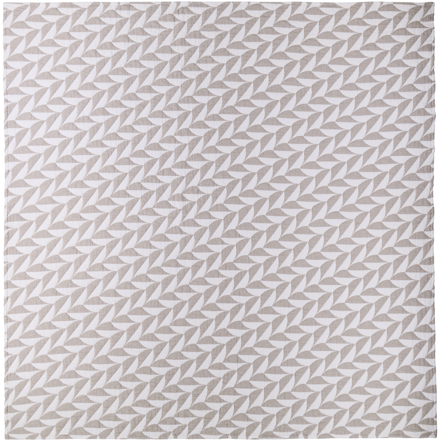  Dusen Dusen Gray & White Scallop Coverlet Bed Set, Full/queen 
