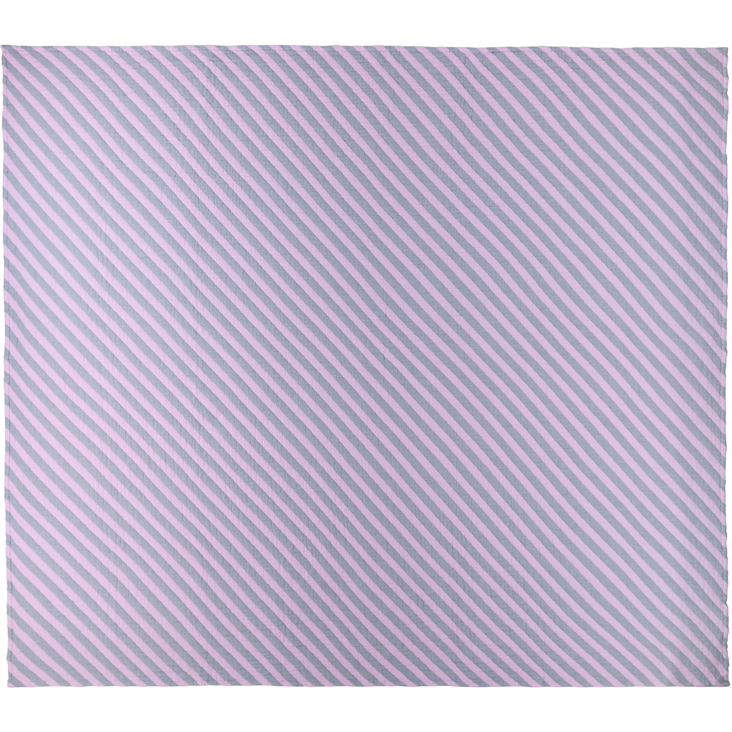  Dusen Dusen Pink & Gray Rose Tilt Coverlet Bed Set, King 