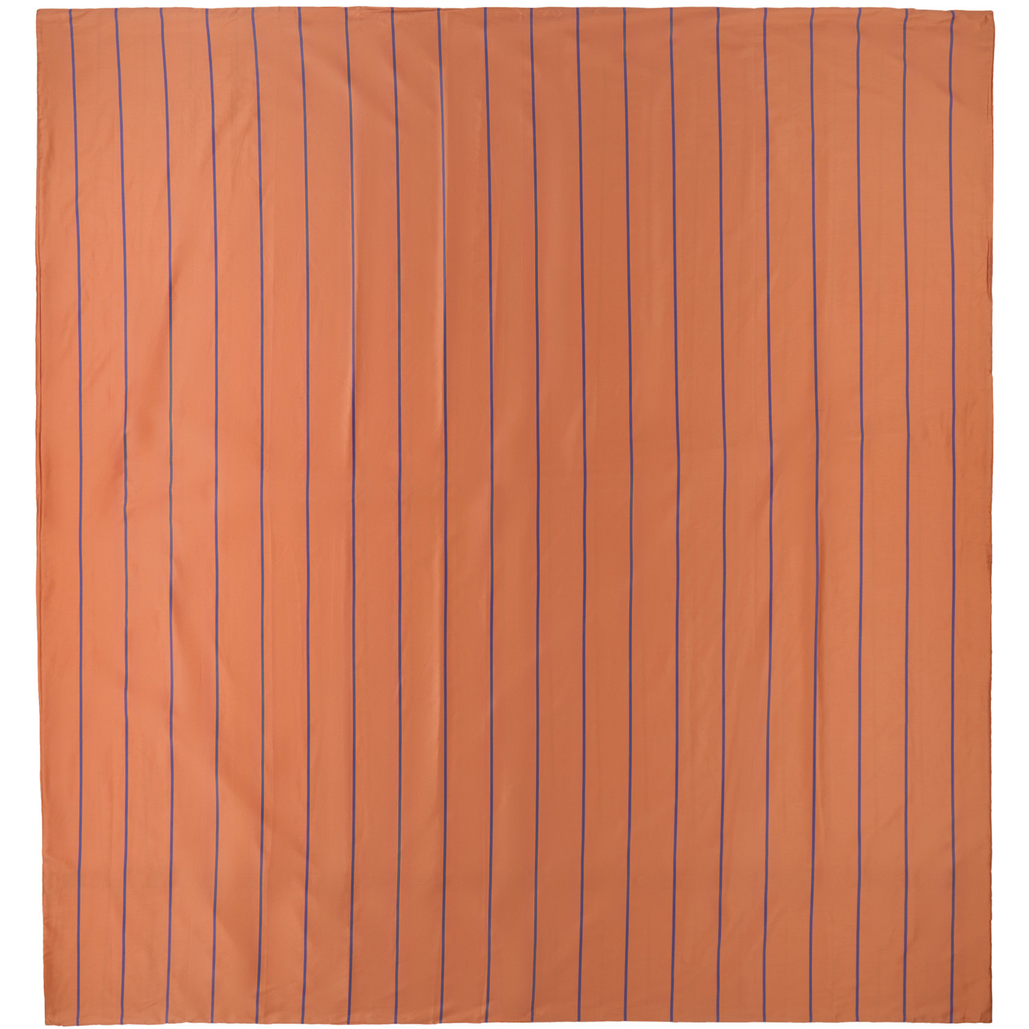  Dusen Dusen Ensemble De Couette Et Taies D'oreiller Terracotta Orange Et Mauve à Rayures, Grand Lit 