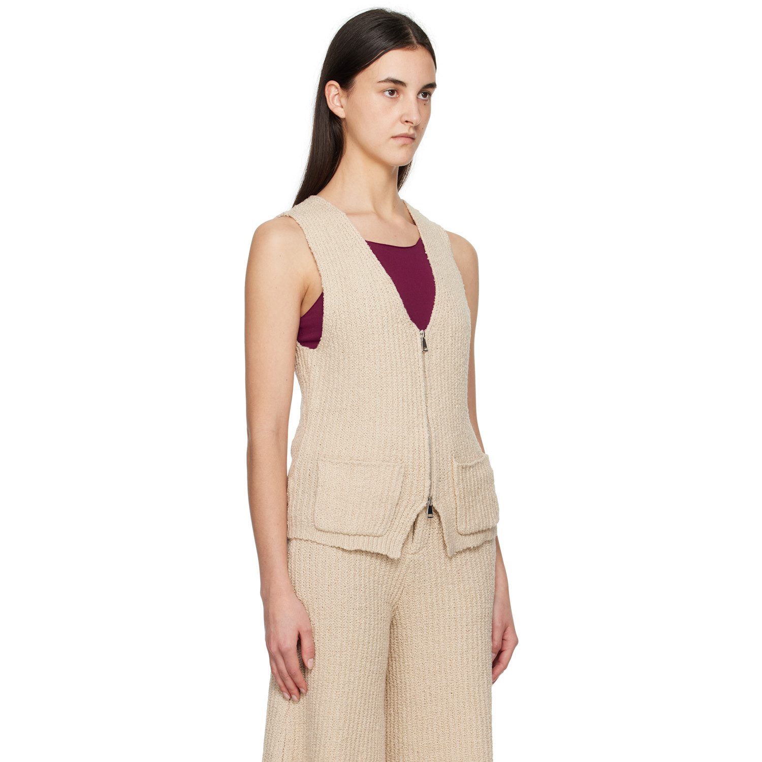  Aya Muse Beige Cae Vest 
