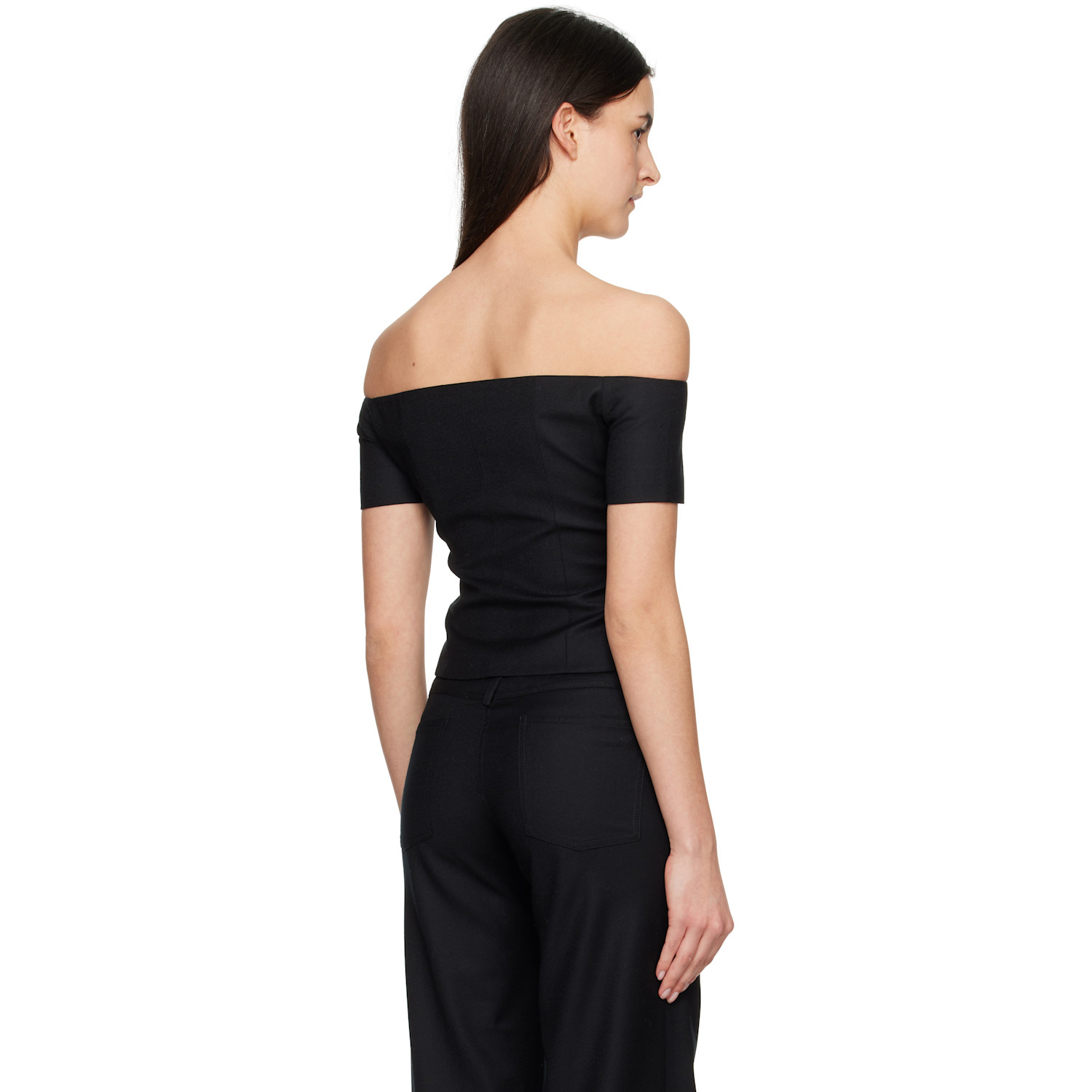  Aya Muse Black Vesta Top 