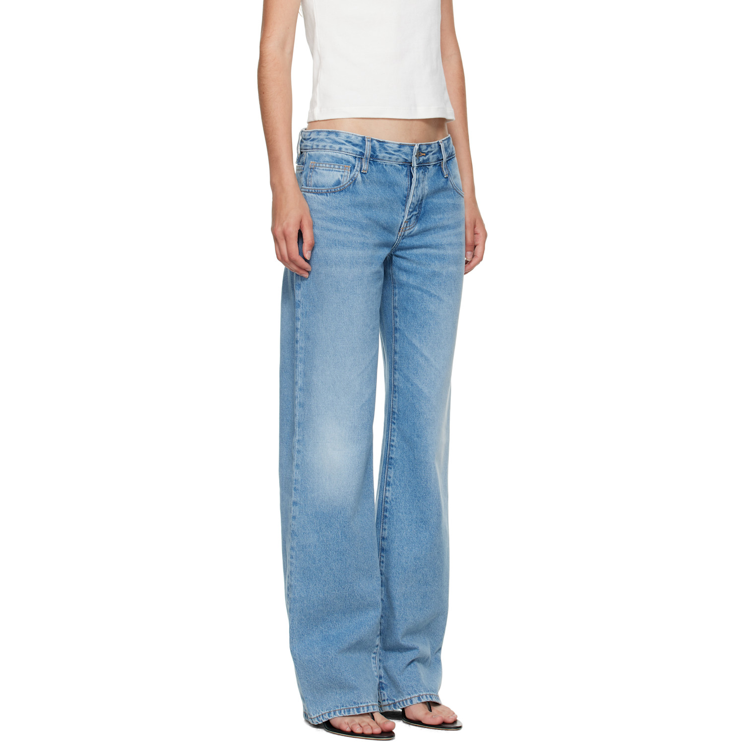  St. Agni Blue Outland Denim Edition Mid Rise Balloon Jeans 