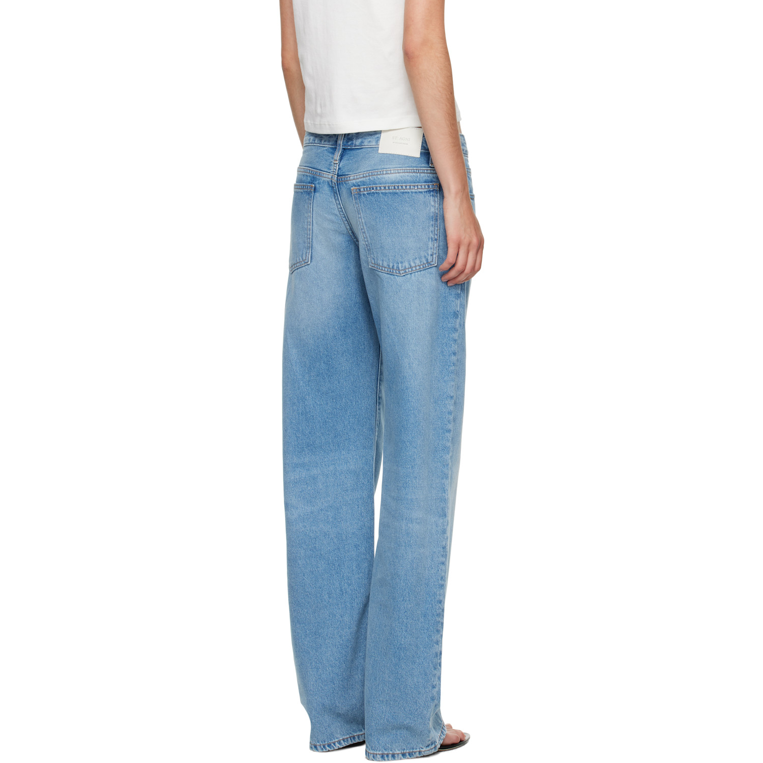  St. Agni Blue Outland Denim Edition Mid Rise Balloon Jeans 