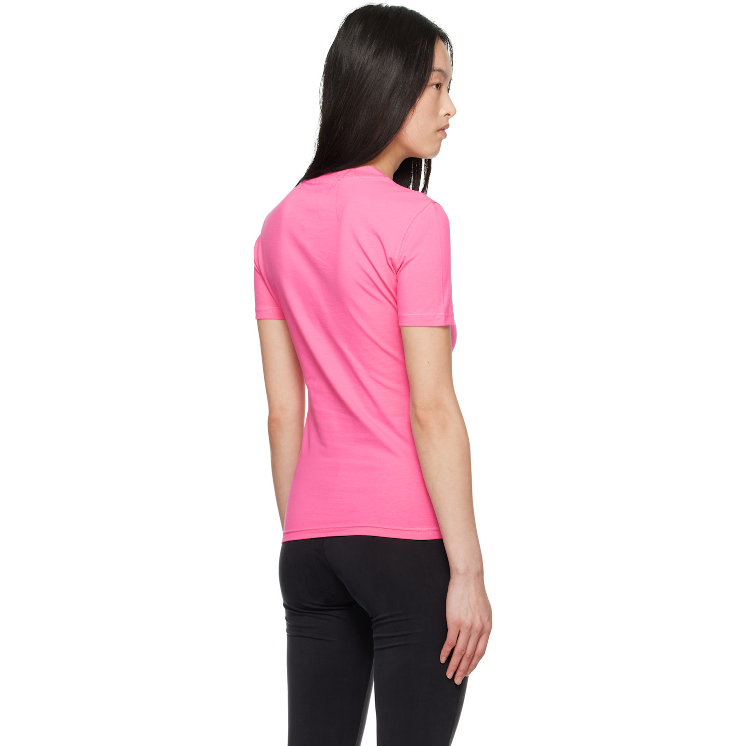  Versace Jeans Couture Pink Screen-printed T-shirt 