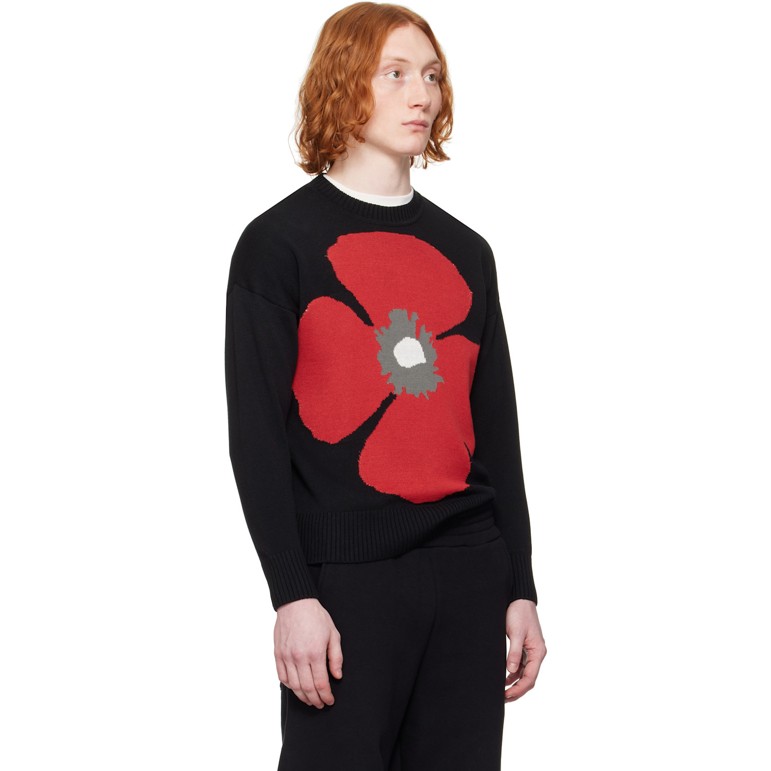  Ouat Black & Red Poppy Sweater 