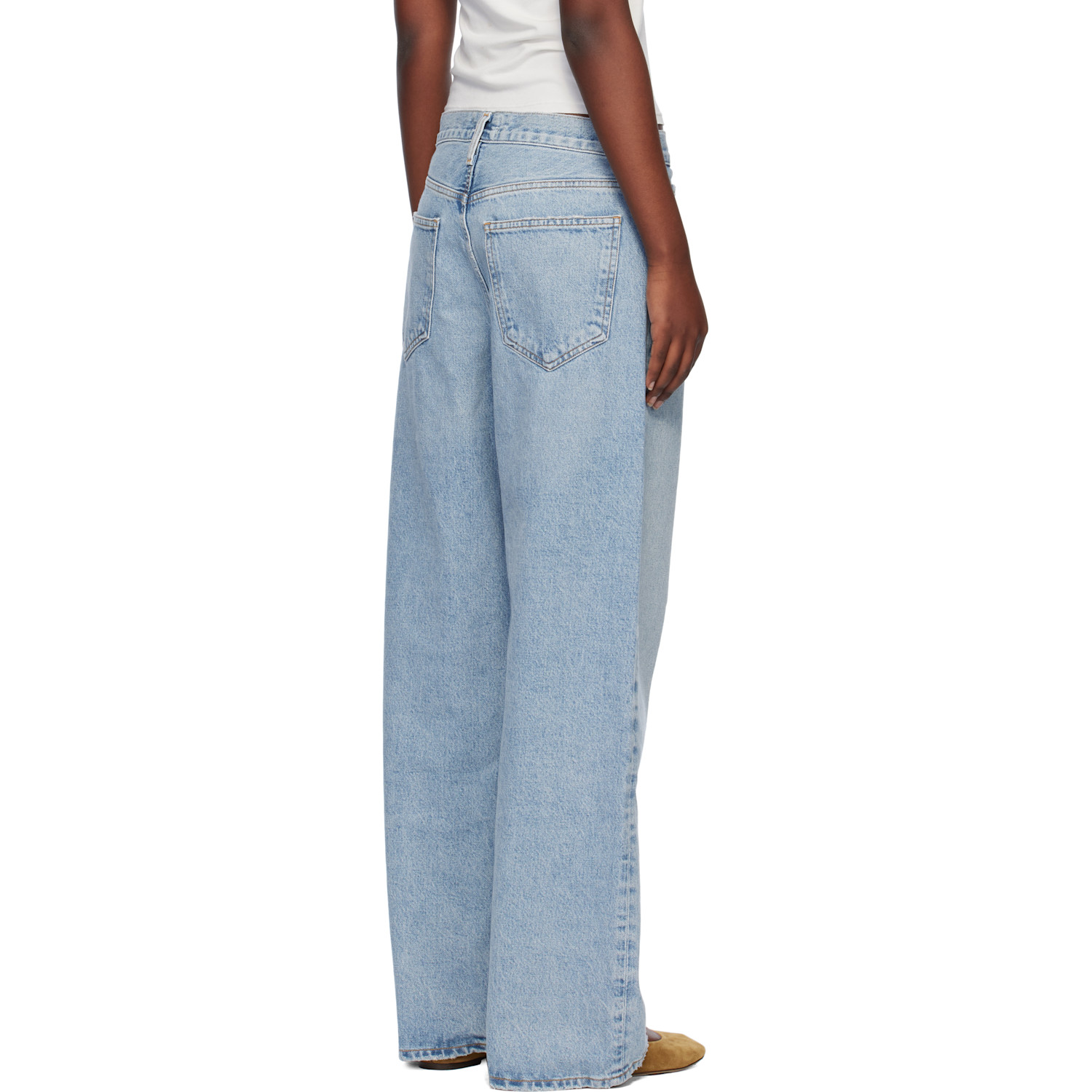 Agolde Blue Low Slung Baggy 30.5 Jeans 