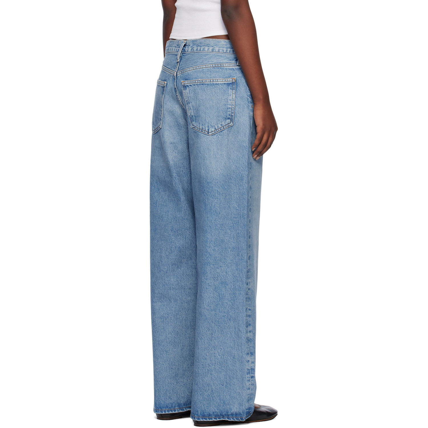  Agolde Blue Low Slung Baggy 30.5 Jeans 
