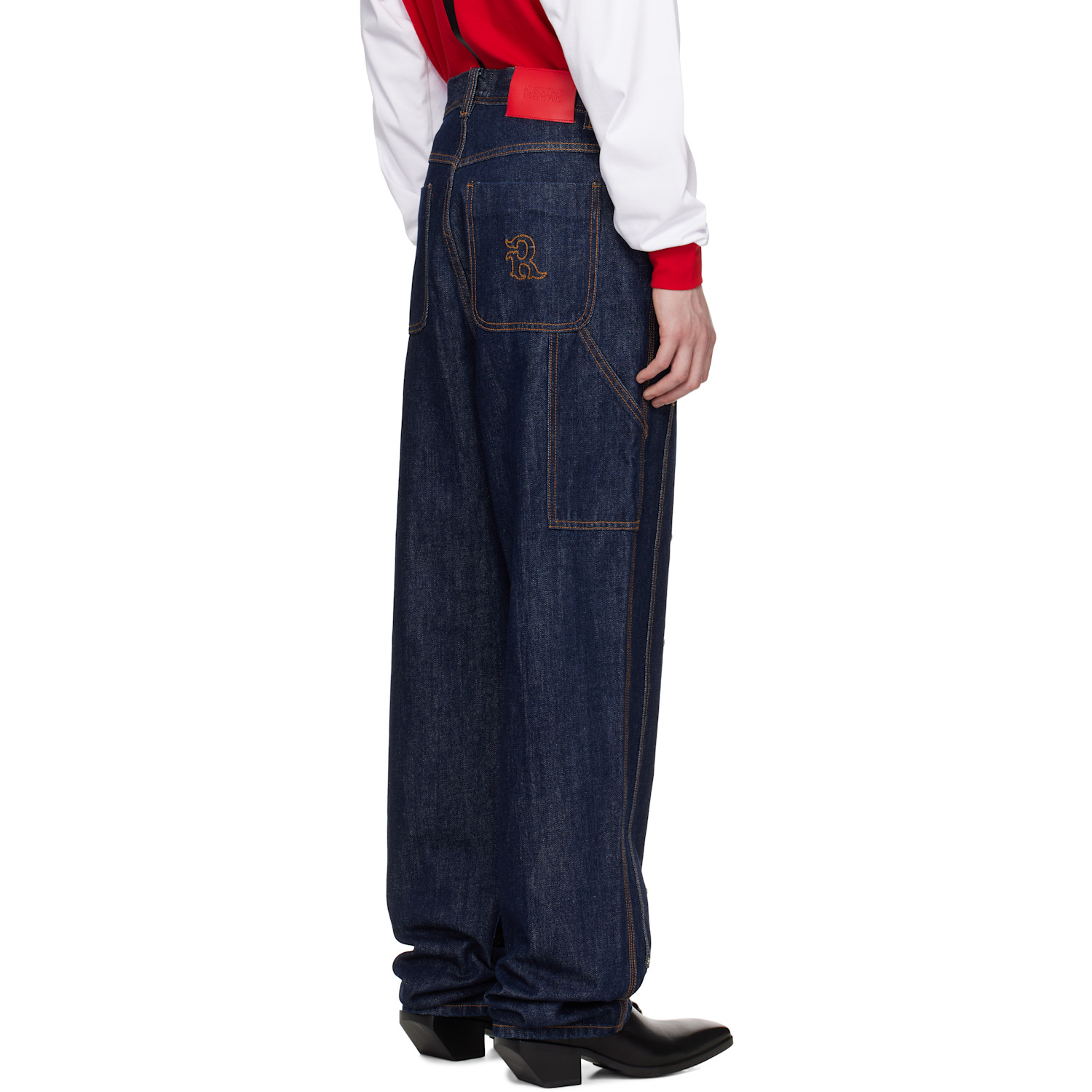  Kusikohc Navy Workwear Multi Rivet Jeans 