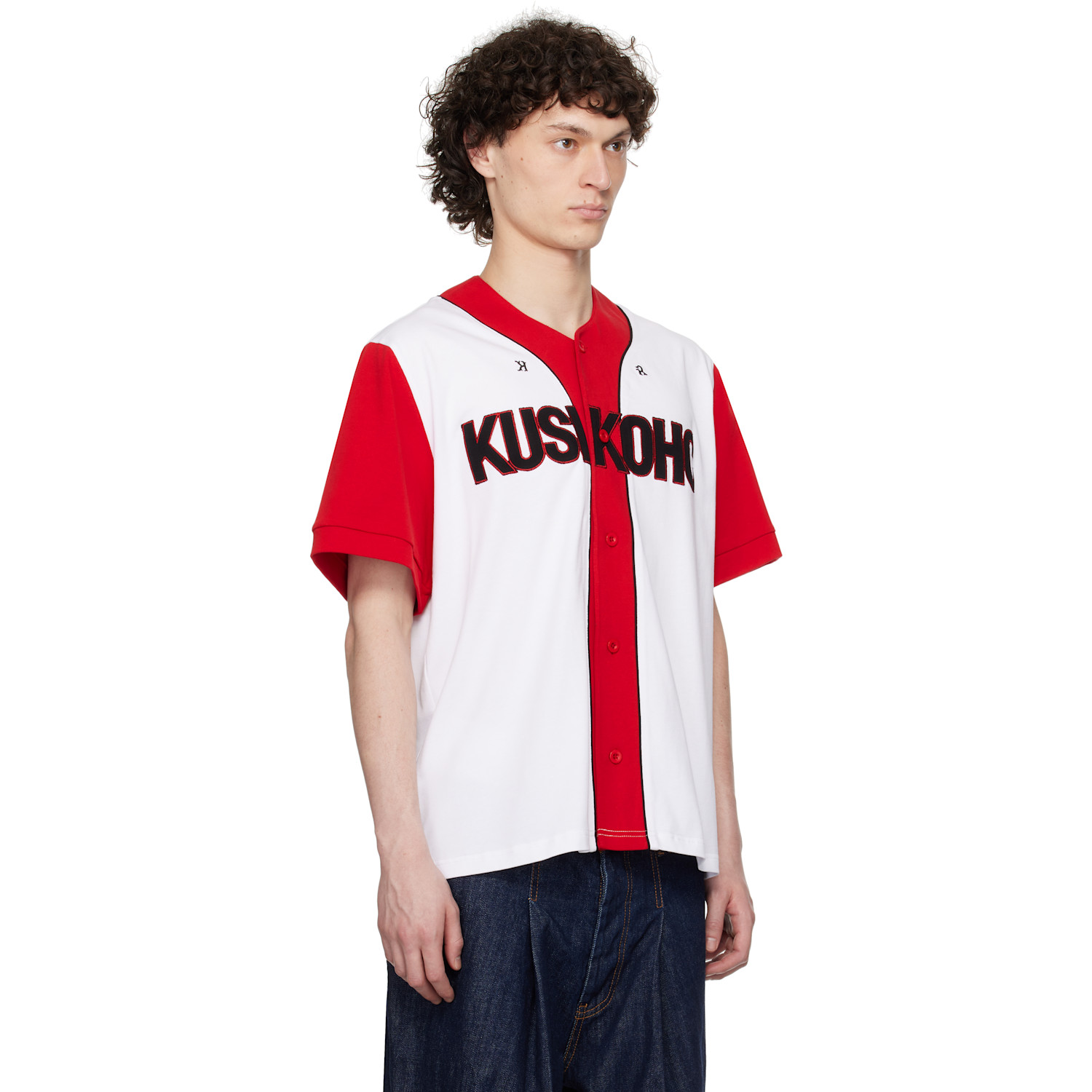  Kusikohc Red & White Baseball Shirt 