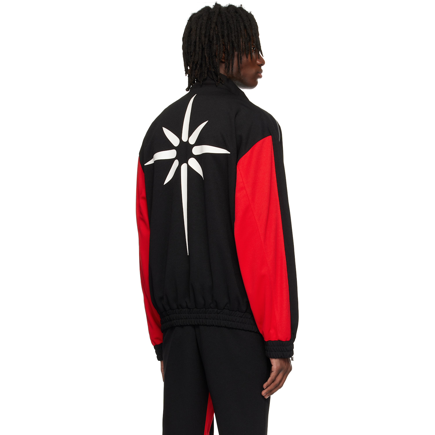  Kusikohc Black & Red Full Zip Fleece Track Jacket 