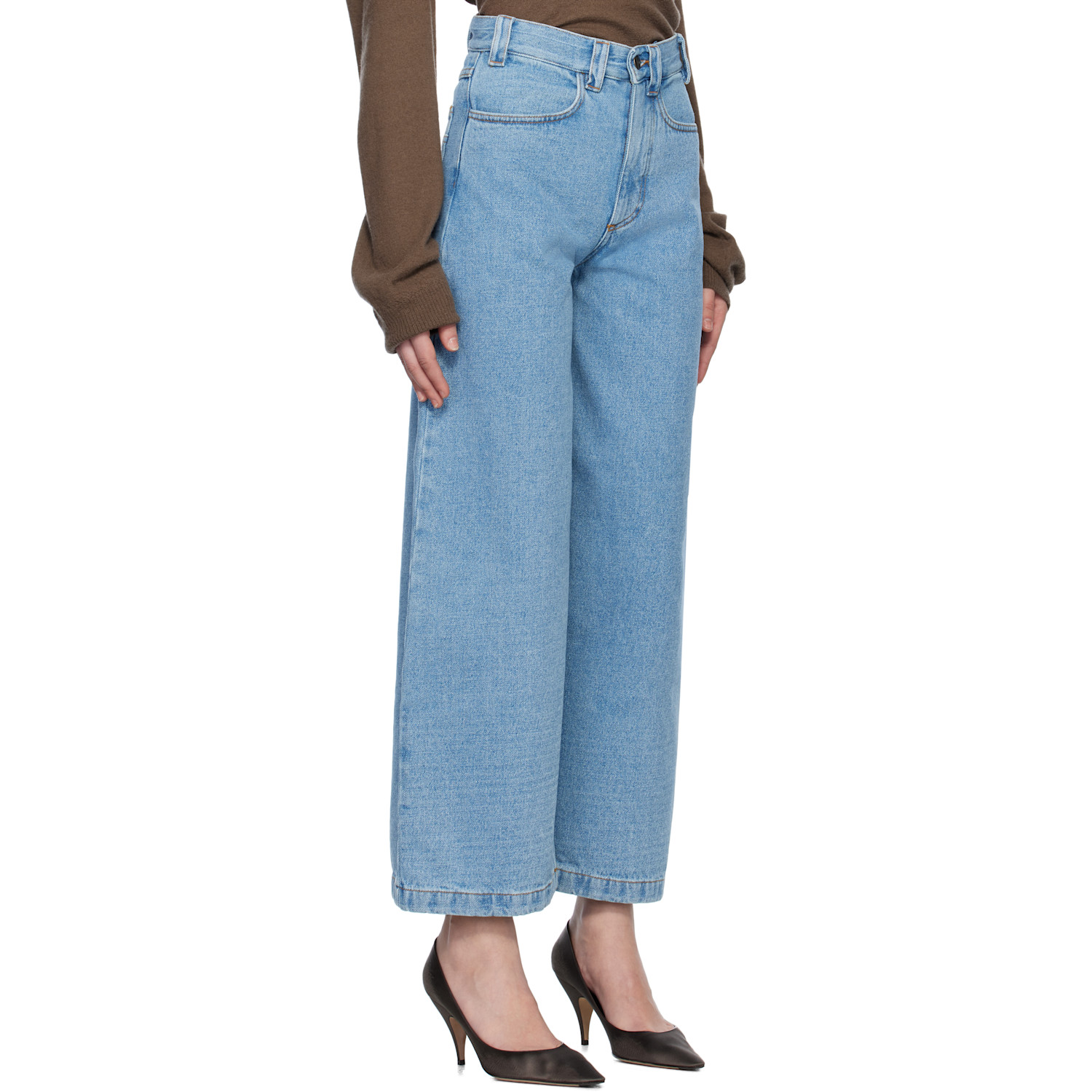  Meta Campania Collective Blue Egon Wide-leg Washed Jeans 