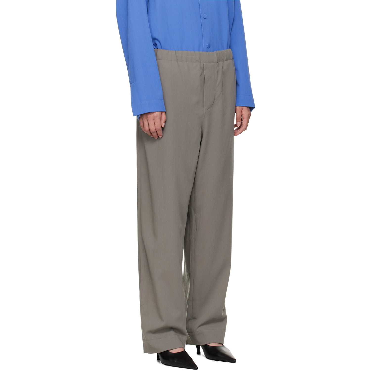  Meta Campania Collective Gray Ed Twill Drawstring Trousers 
