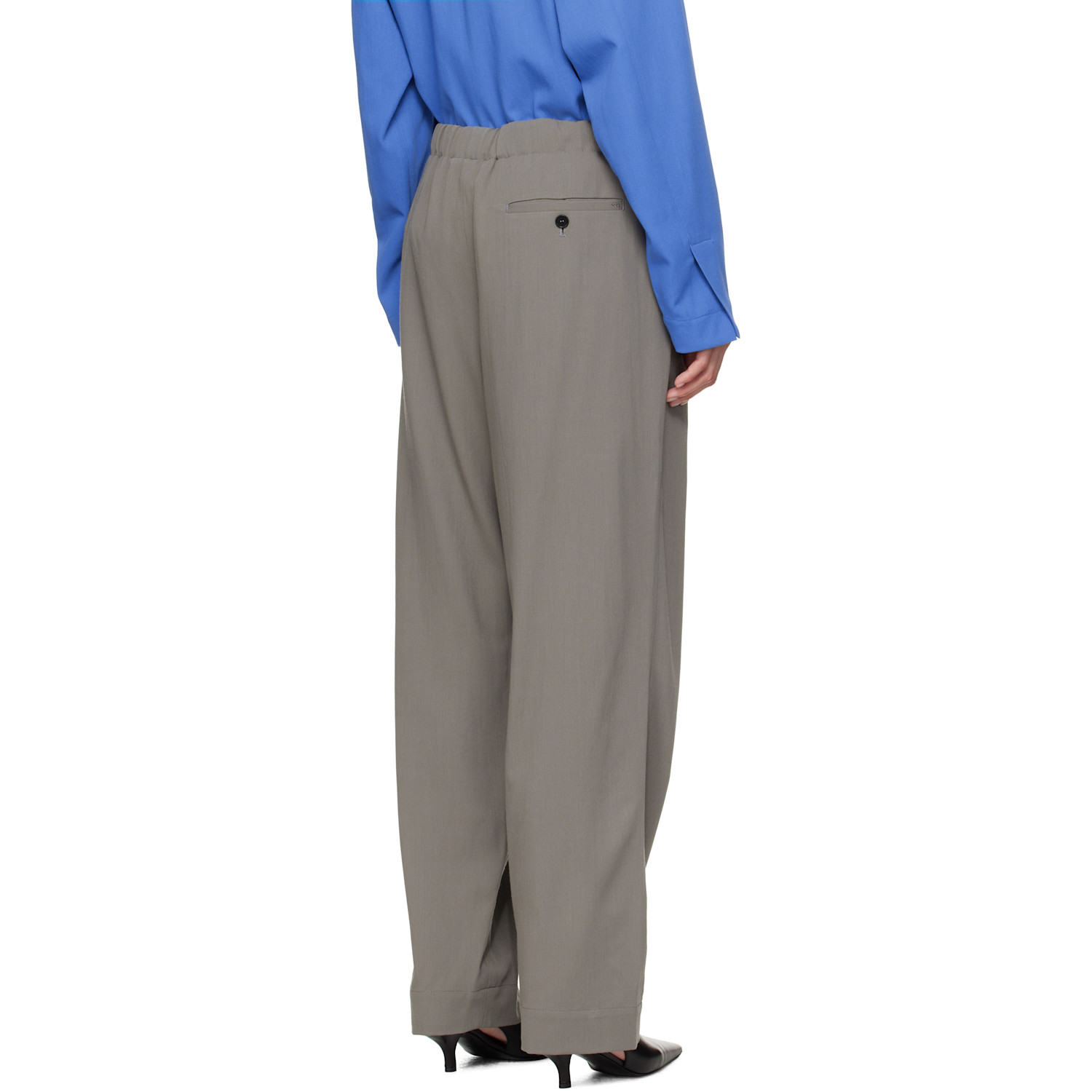  Meta Campania Collective Gray Ed Twill Drawstring Trousers 