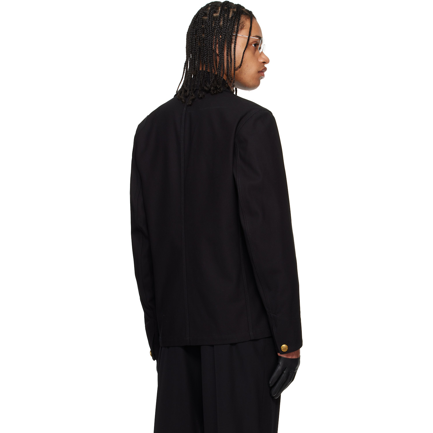  Willy Chavarria Black Workwear Blazer 