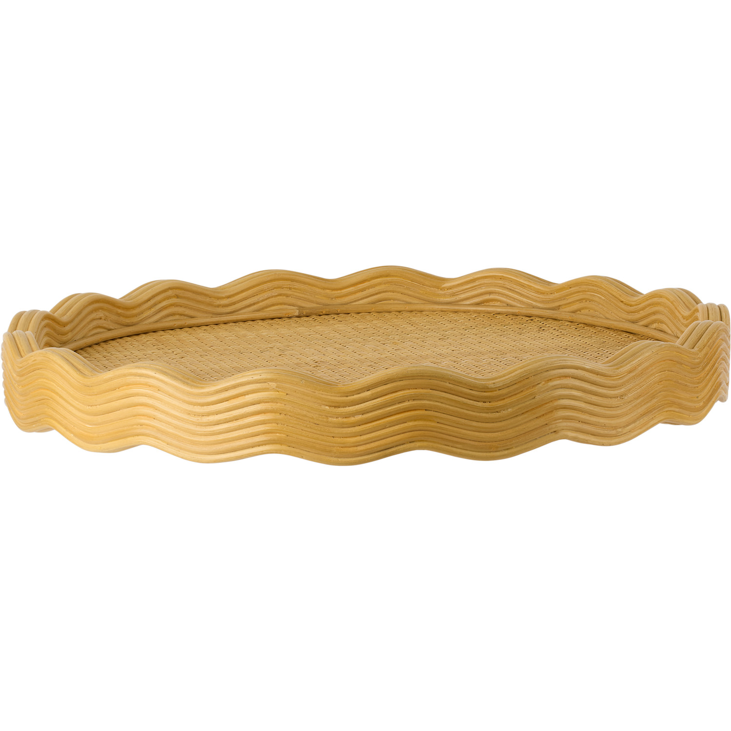  Soho Home Beige Pangbourne Rattan Tray 