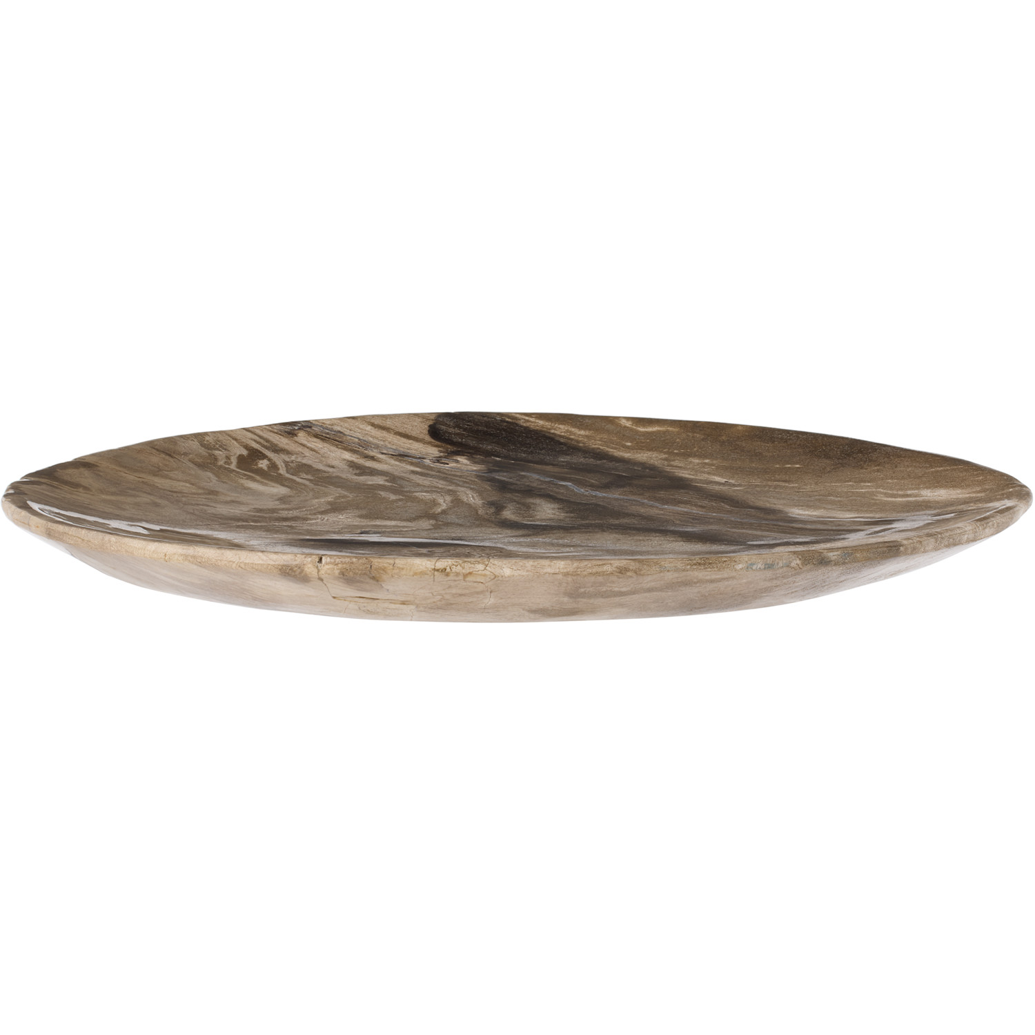  Soho Home Brown Large Balfern Petrified Wood Platter 