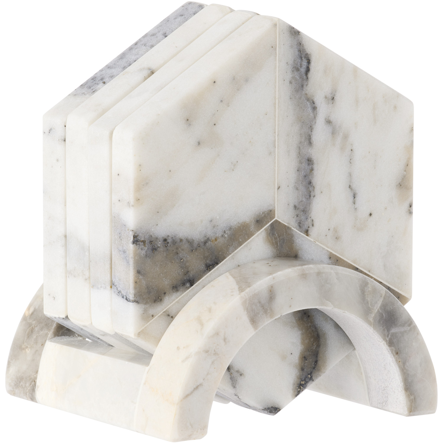  Soho Home White Clyde Coaster Set, 4 Pcs 