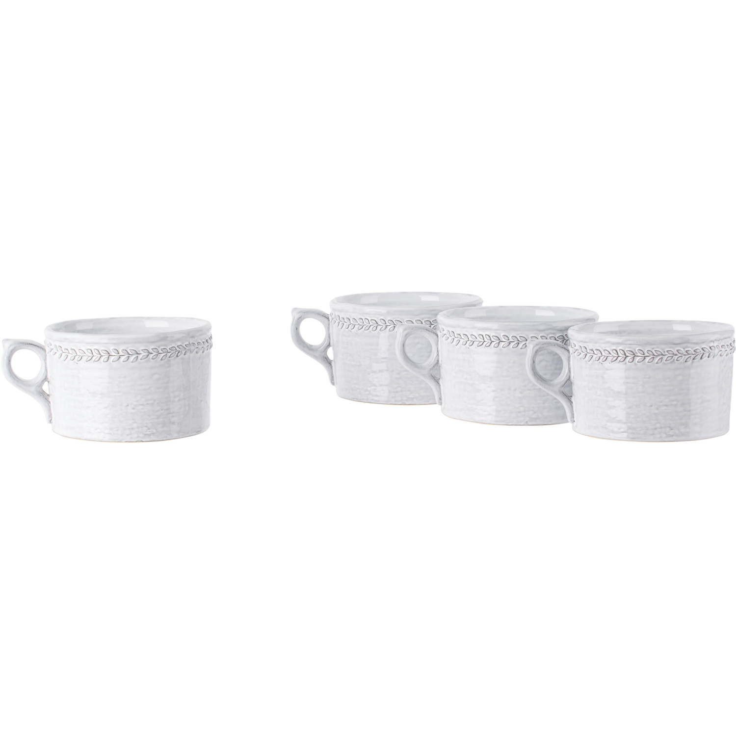  Soho Home White Hillcrest Mug Set, 4 Pcs 