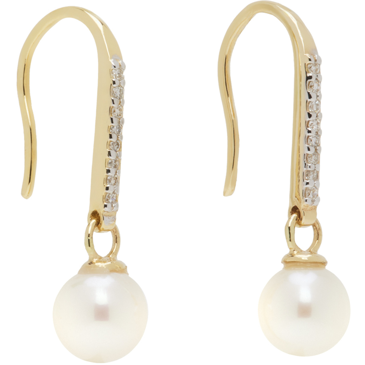  Mateo Gold Single Pearl Drop Earrings 