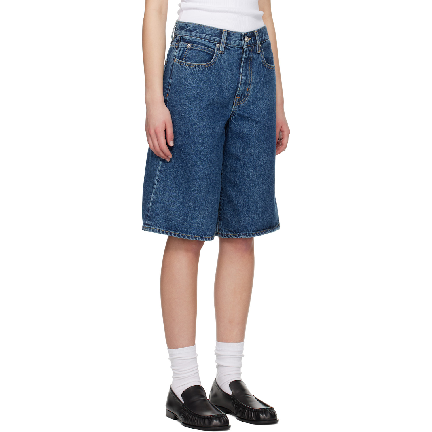  Slvrlake Blue Baggy Grace Denim Shorts 