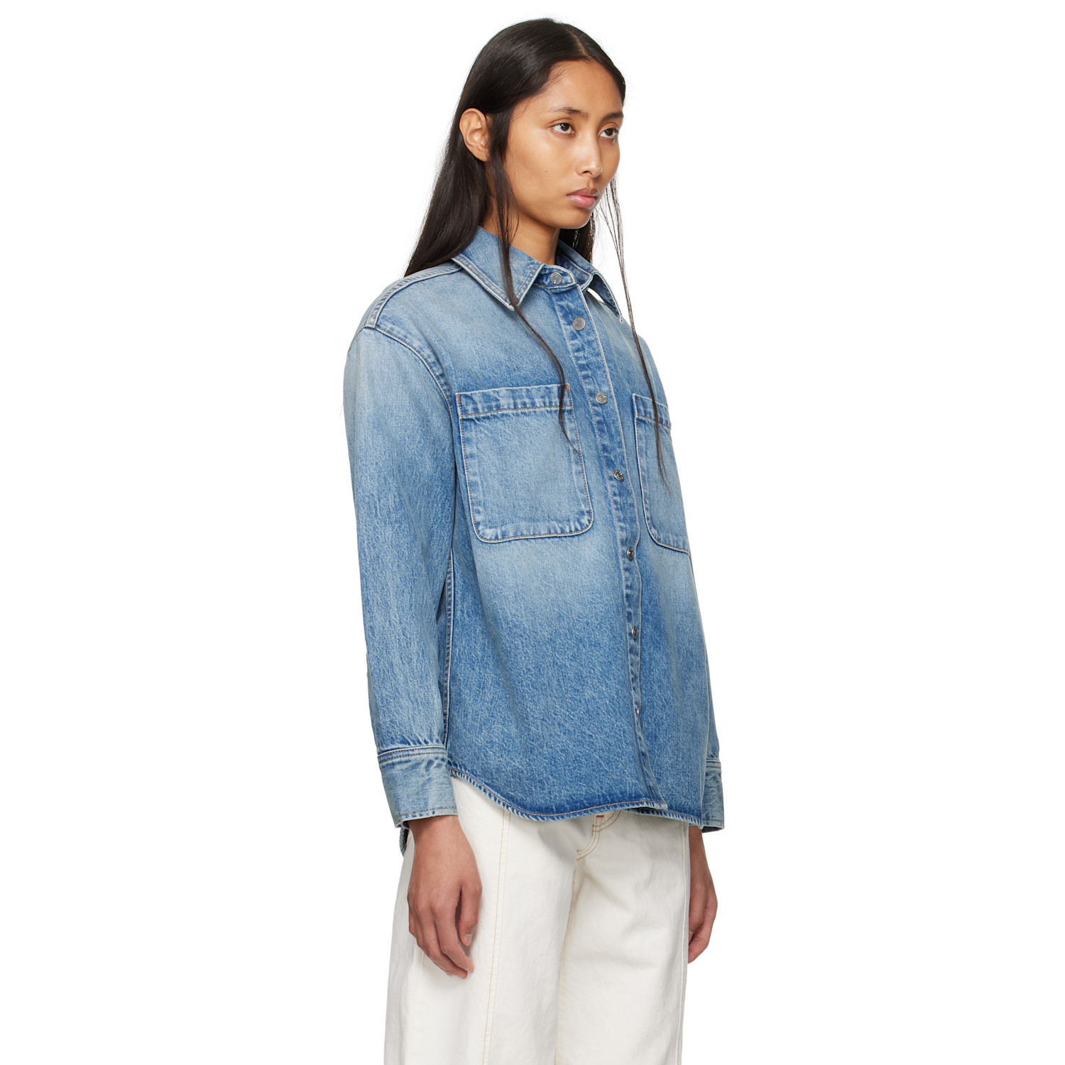  Slvrlake Blue Overland Denim Shirt 