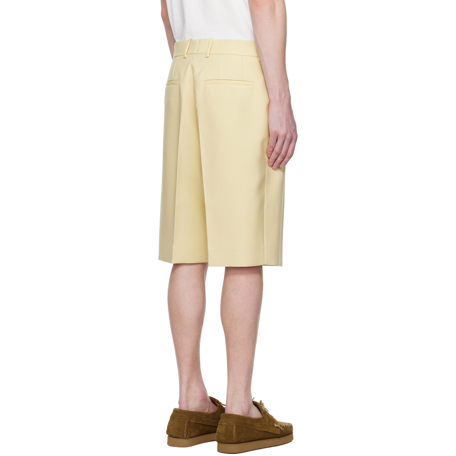  Jil Sander Beige Wool Canvas Shorts 
