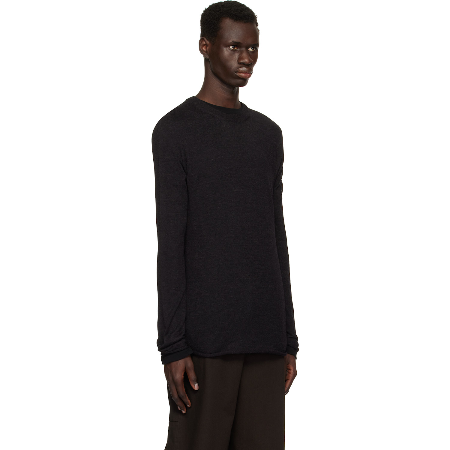 Jil Sander Black Layered Sweater 