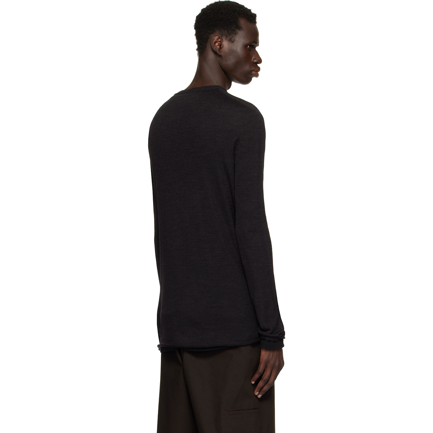  Jil Sander Black Layered Sweater 