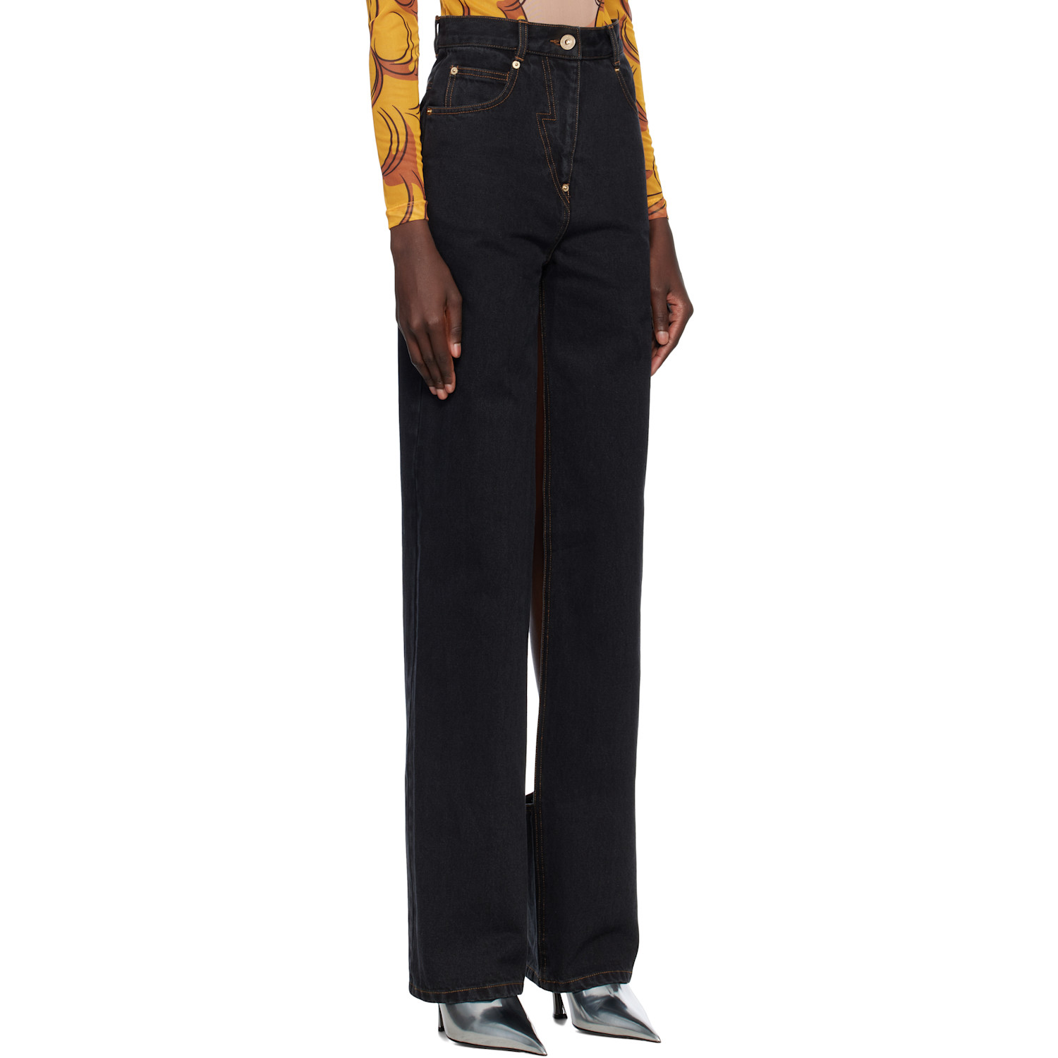  Pushbutton Black Back Panty Jeans 