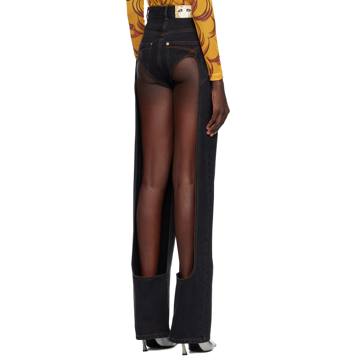  Pushbutton Black Back Panty Jeans 