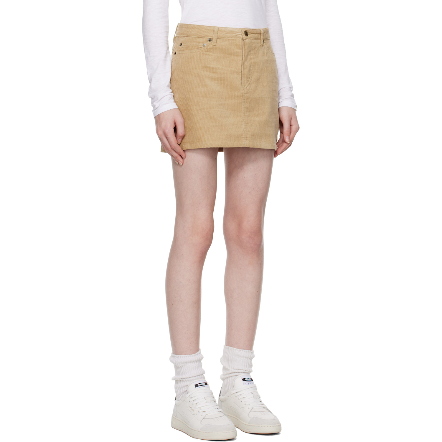  A.p.c. Beige Mini-jupe Miniskirt 