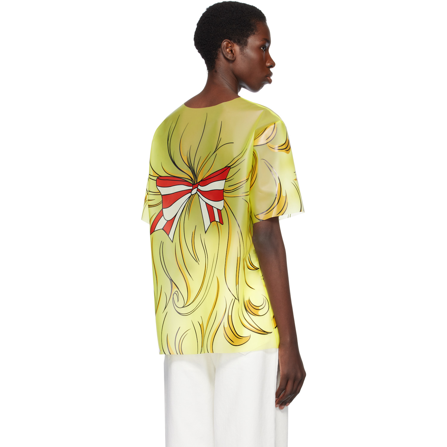  Pushbutton Yellow Crying Girl Oversized Vinyl T-shirt 