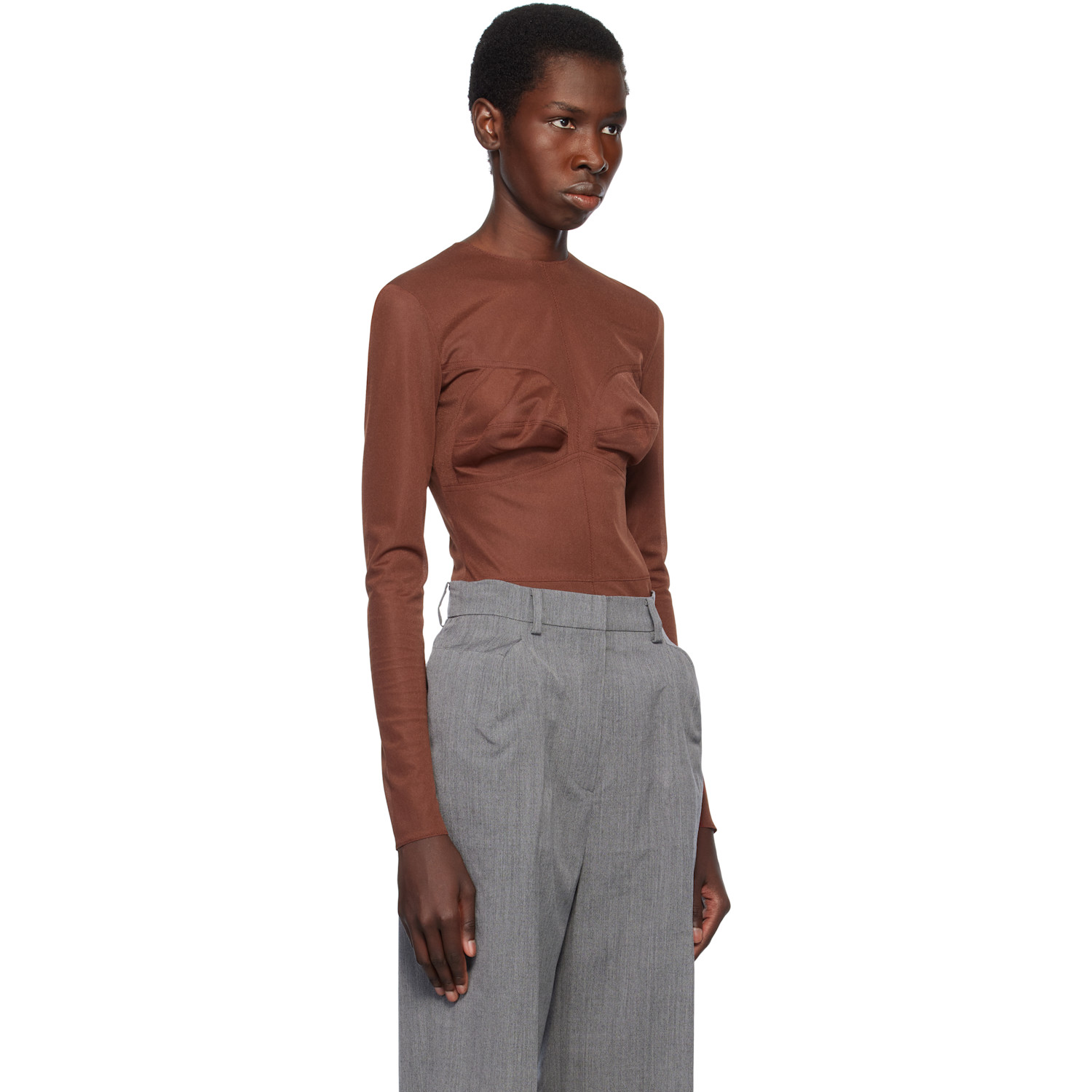  Pushbutton Brown Dummy Shaped Mesh Top 