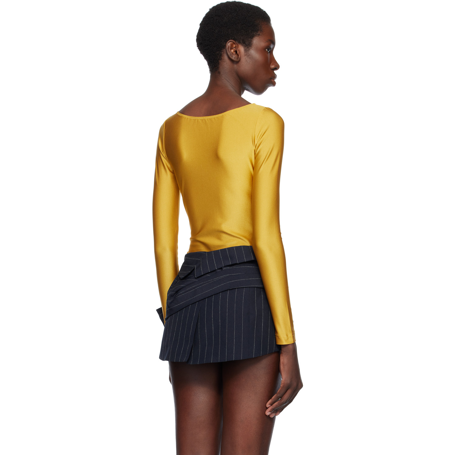  Pushbutton Gold Star Point Bodysuit 