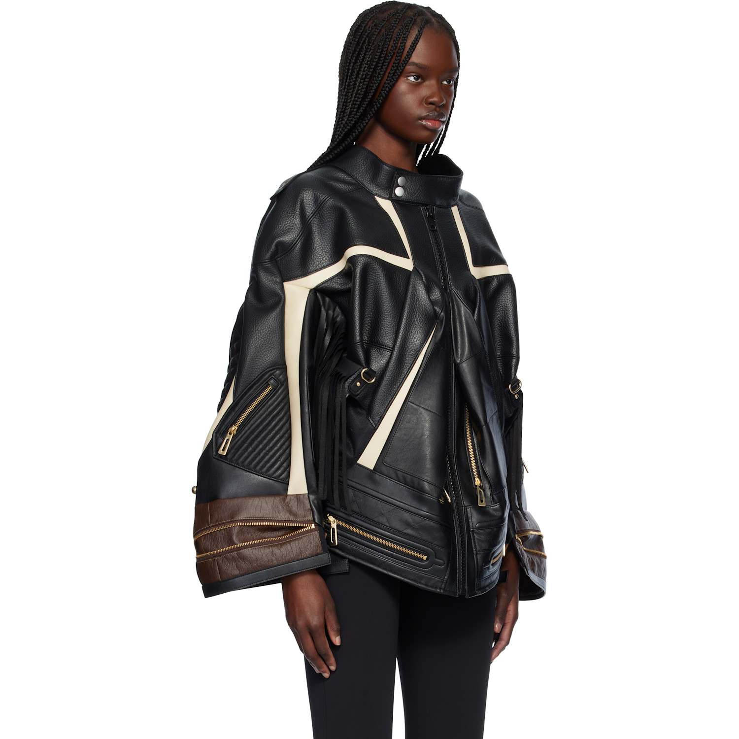  Junya Watanabe Black Komine Protector Faux-leather Jacket 