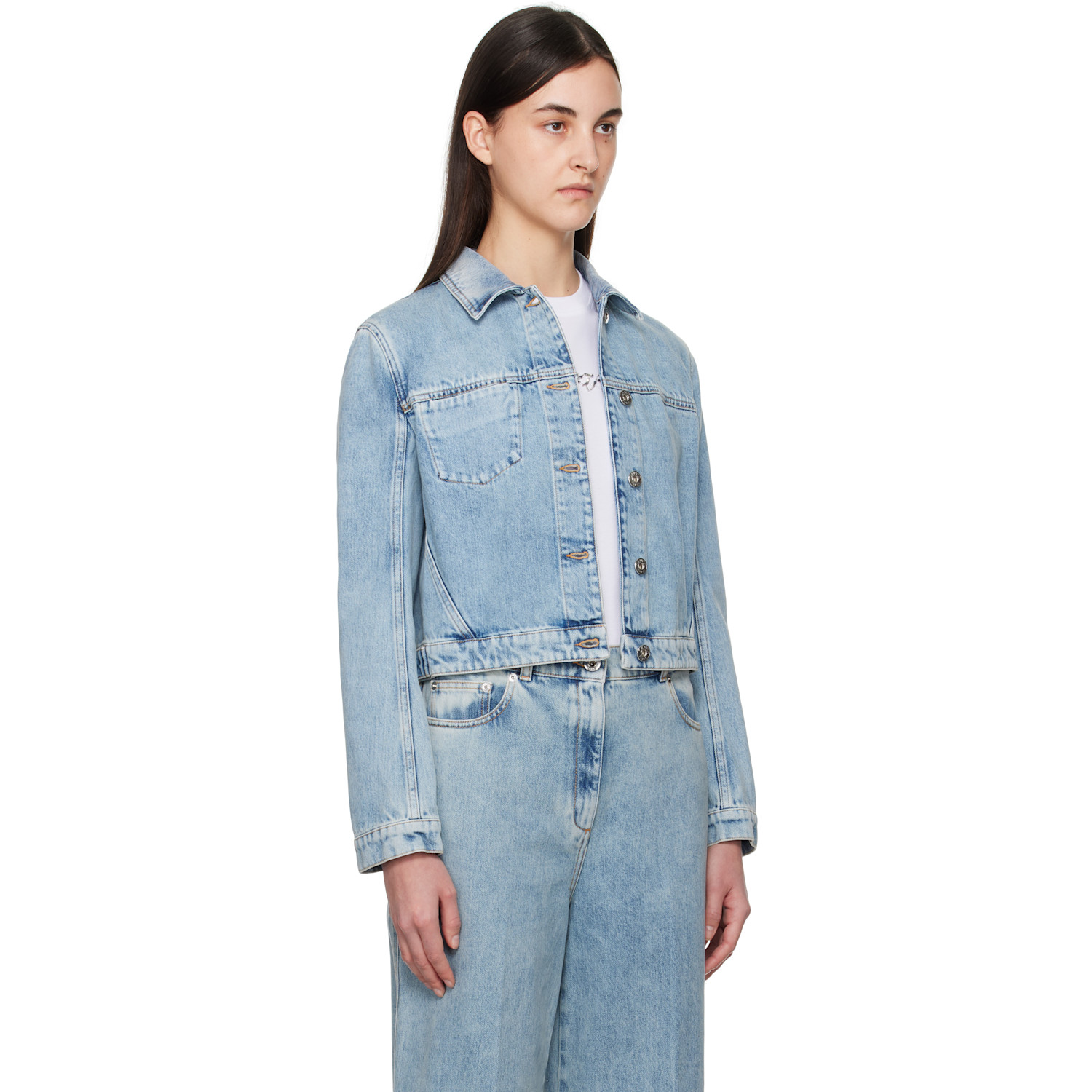  Lanvin Blue Short Denim Jacket 