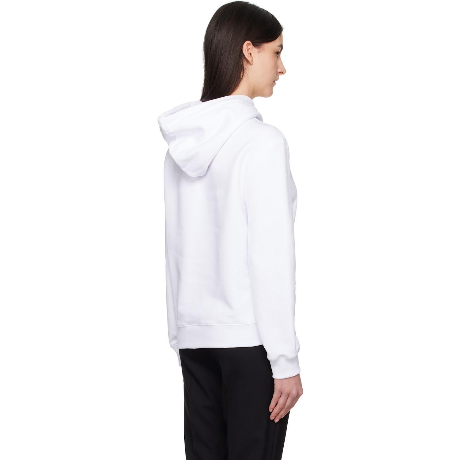  Lanvin White 'lanvin' Bead Embroidered Hoodie 