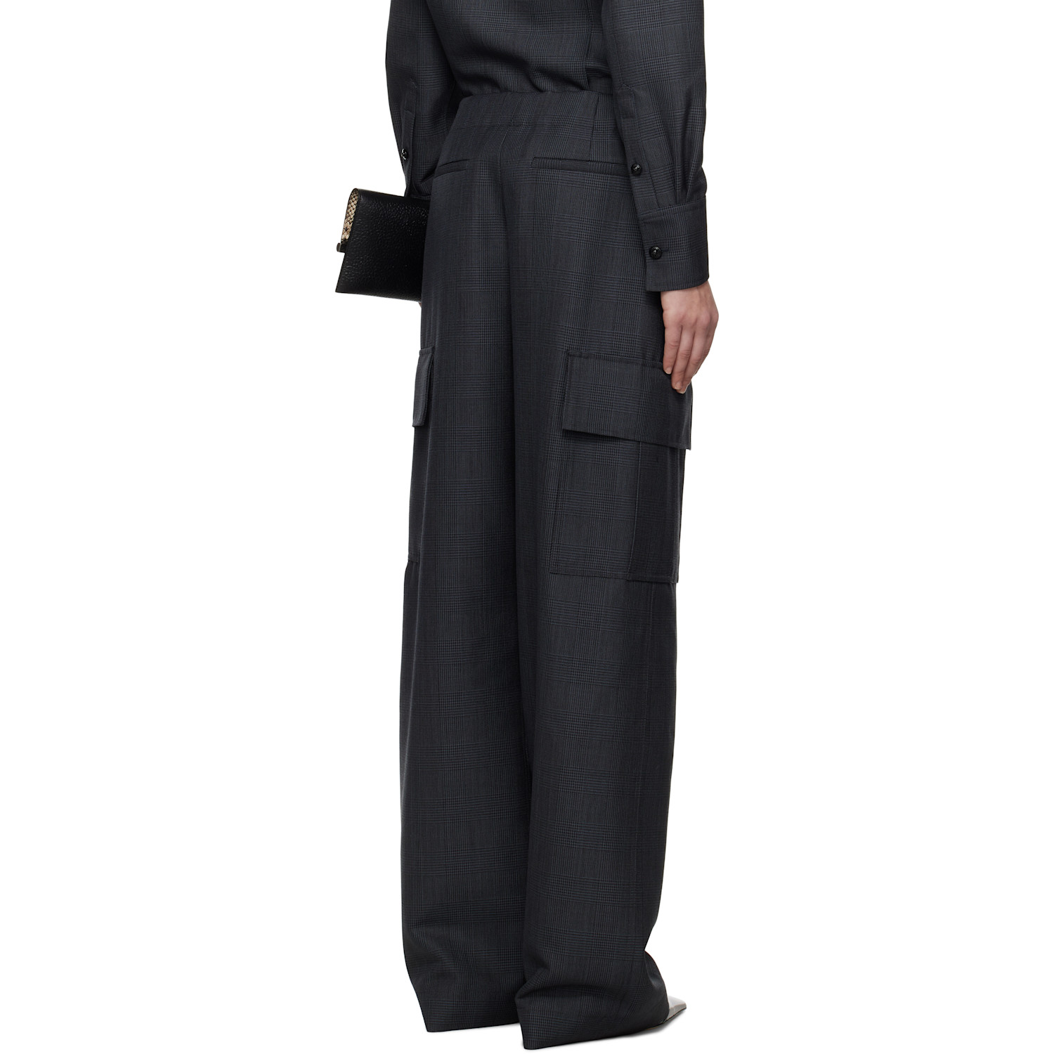  Mcqueen Gray Prince Of Wales Cargo Trousers 