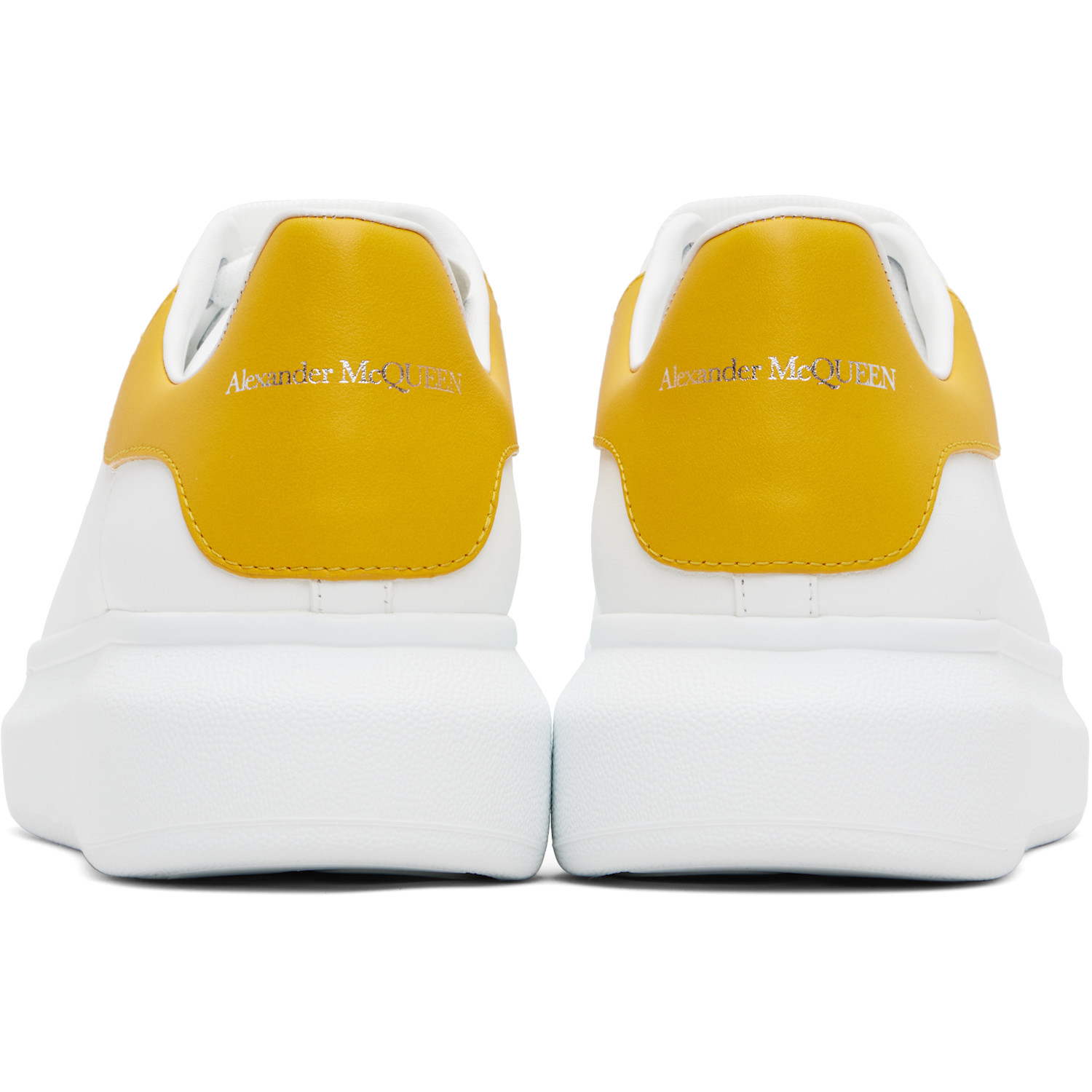  Mcqueen White & Yellow Oversized Sneakers 