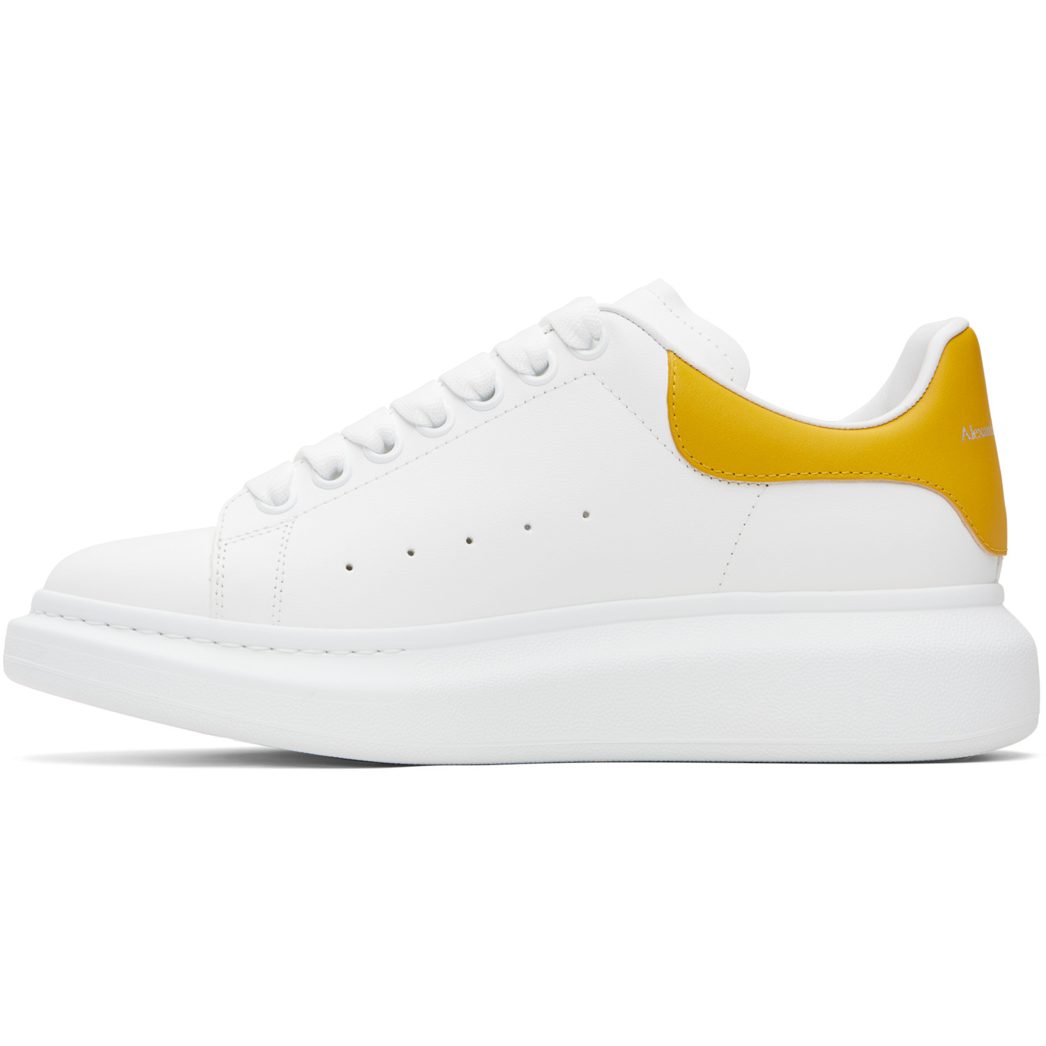  Mcqueen White & Yellow Oversized Sneakers 