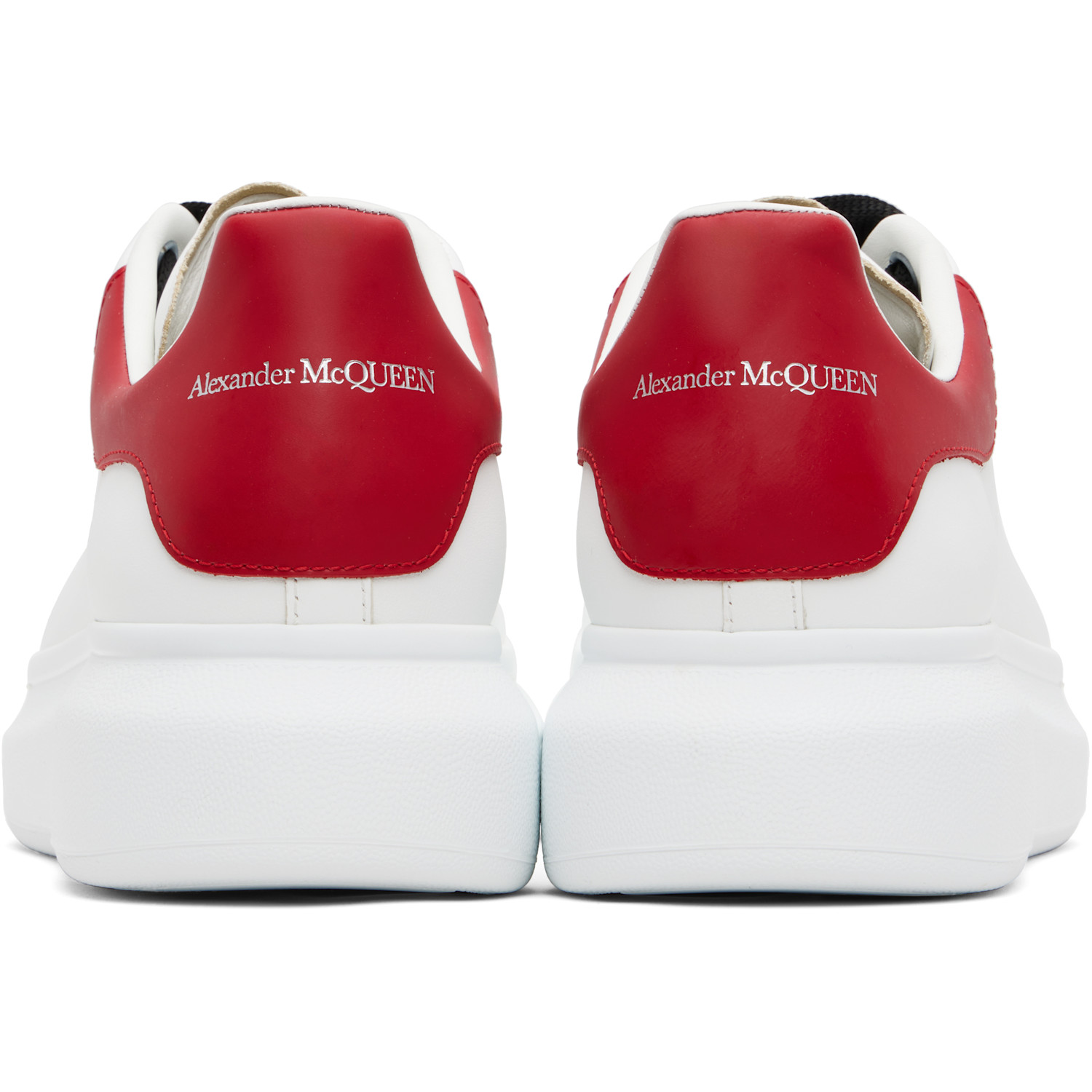  Mcqueen White & Red Oversized Sneakers 