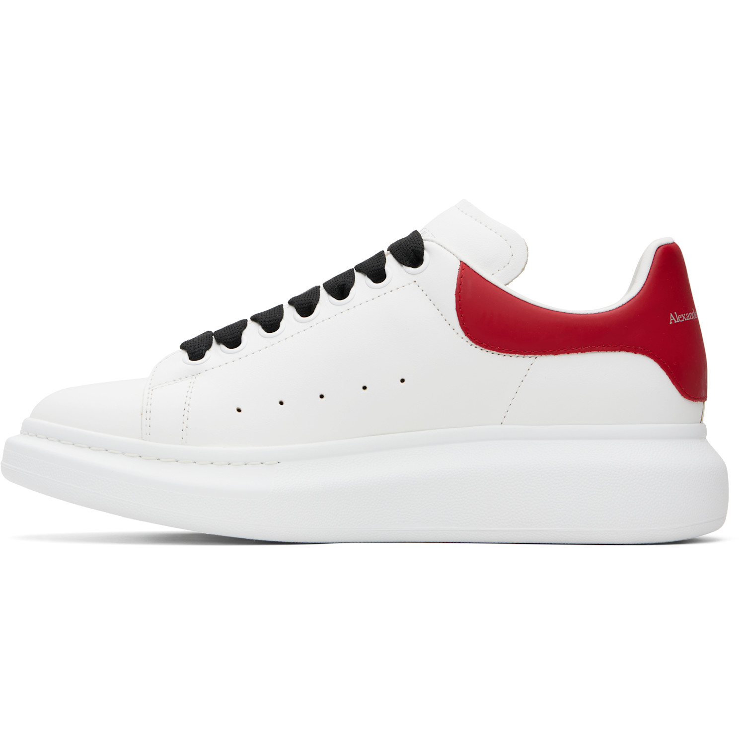  Mcqueen White & Red Oversized Sneakers 