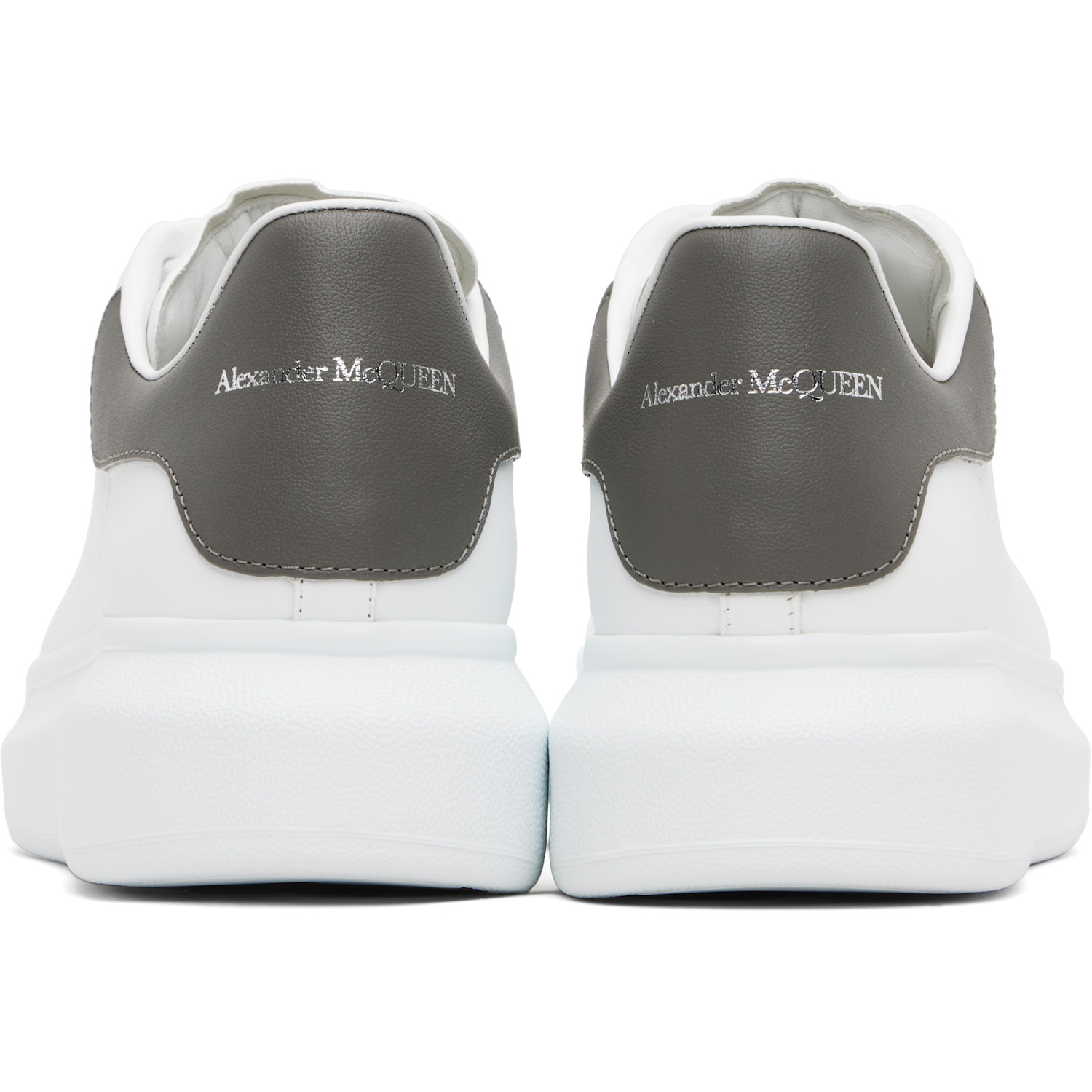 Mcqueen White & Gray Oversized Sneakers 