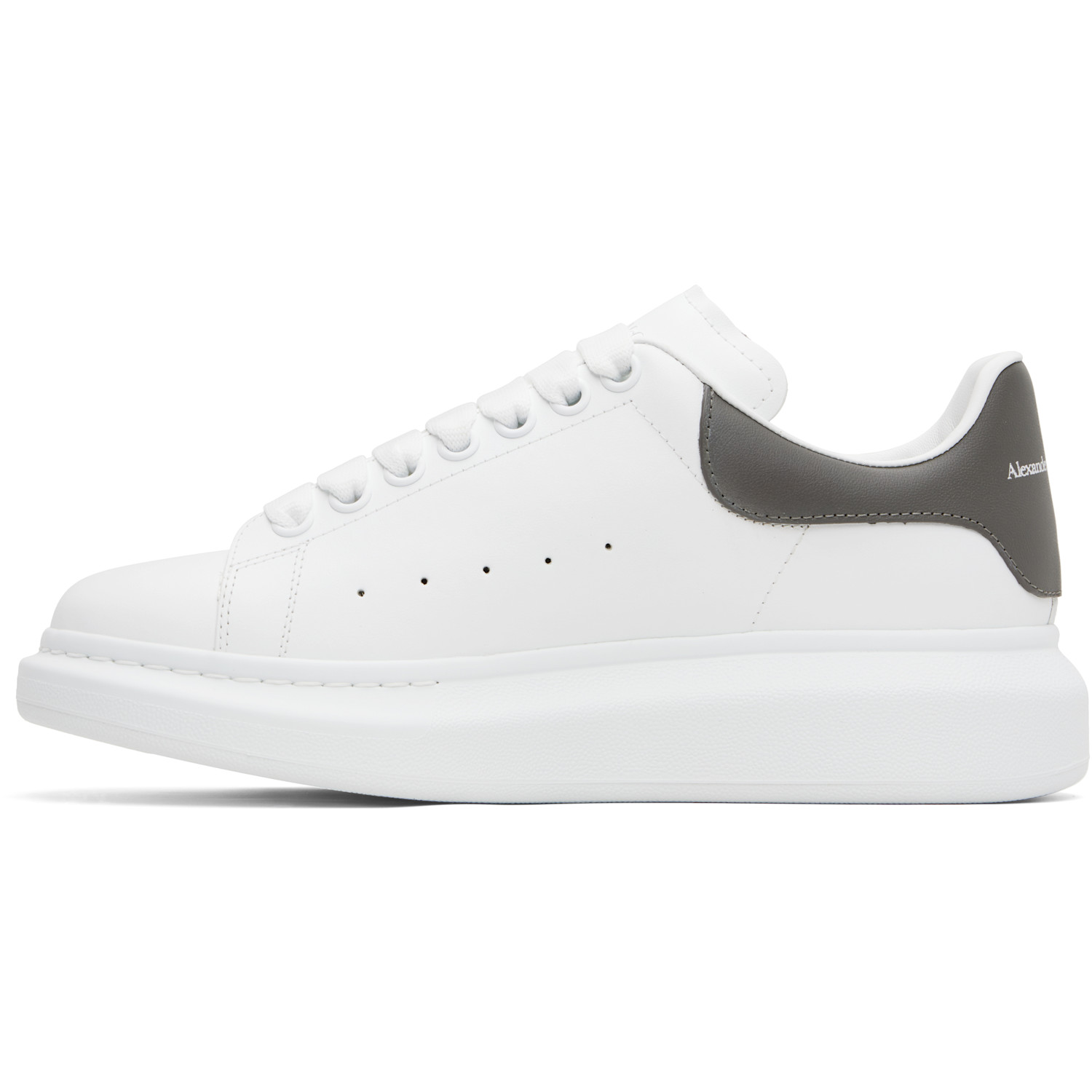 Mcqueen White & Gray Oversized Sneakers 