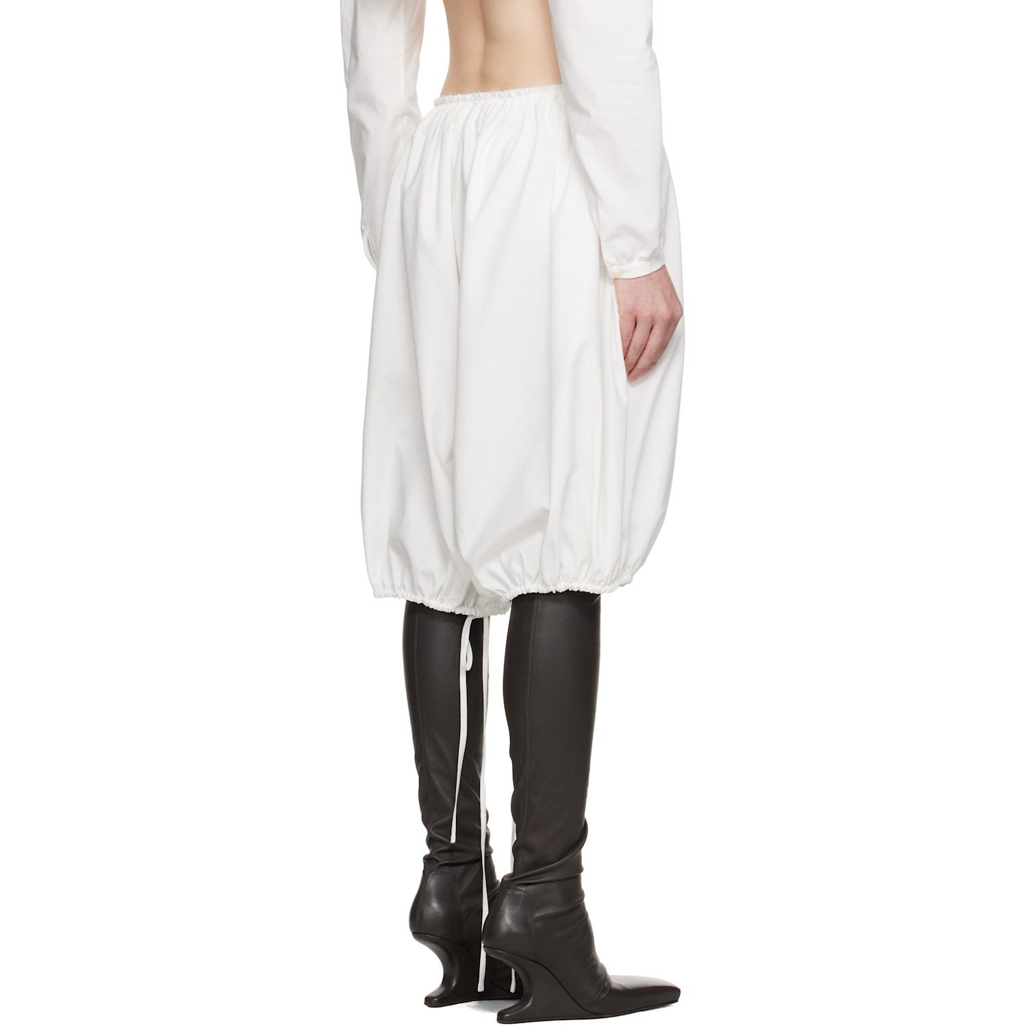  Colleen Allen White Cotton Gathered Bloomers 