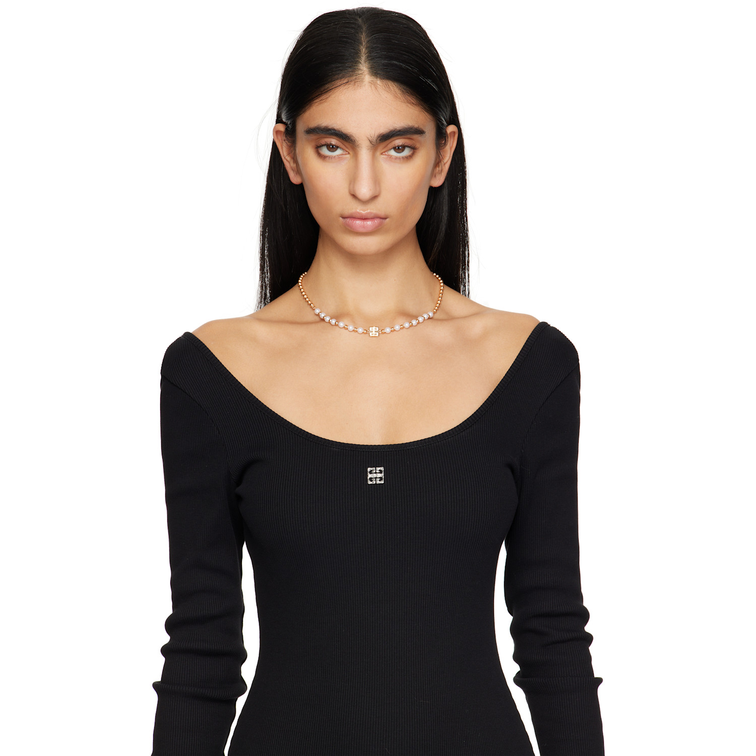  Givenchy Rose Gold 4g Pearl Necklace 