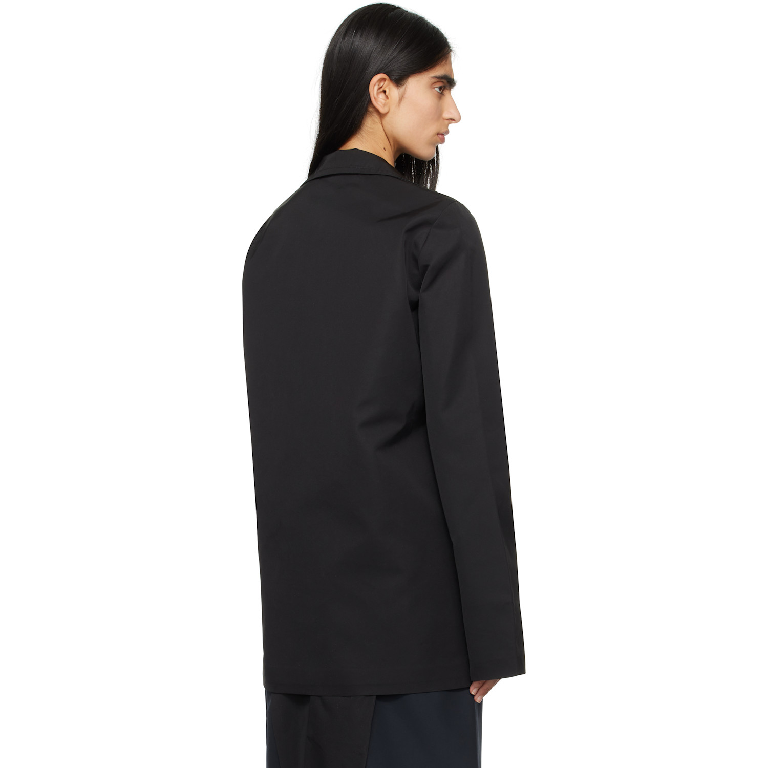  Lii Black Slim High Neck Jacket 