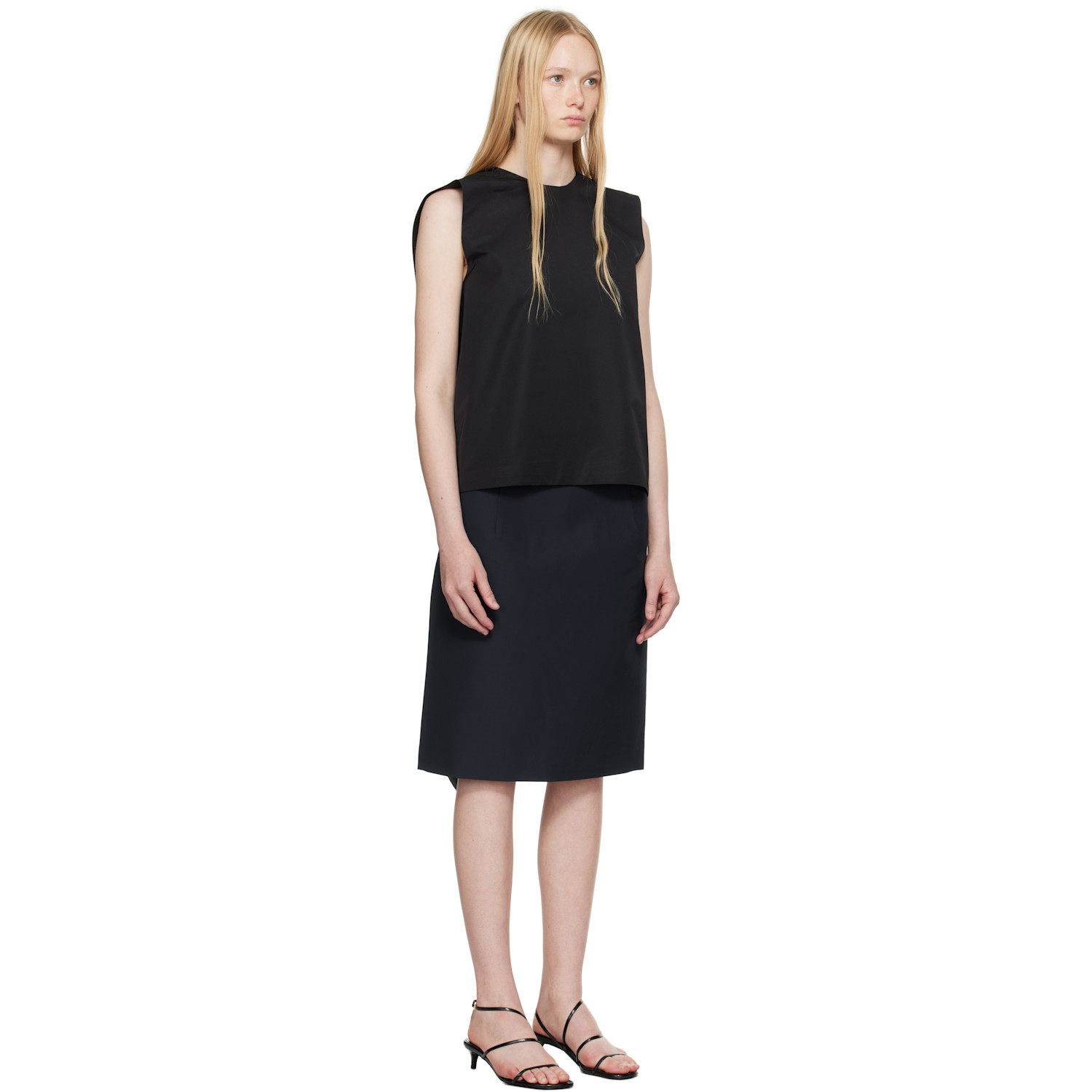 Lii Black Shoulder Loop Top 