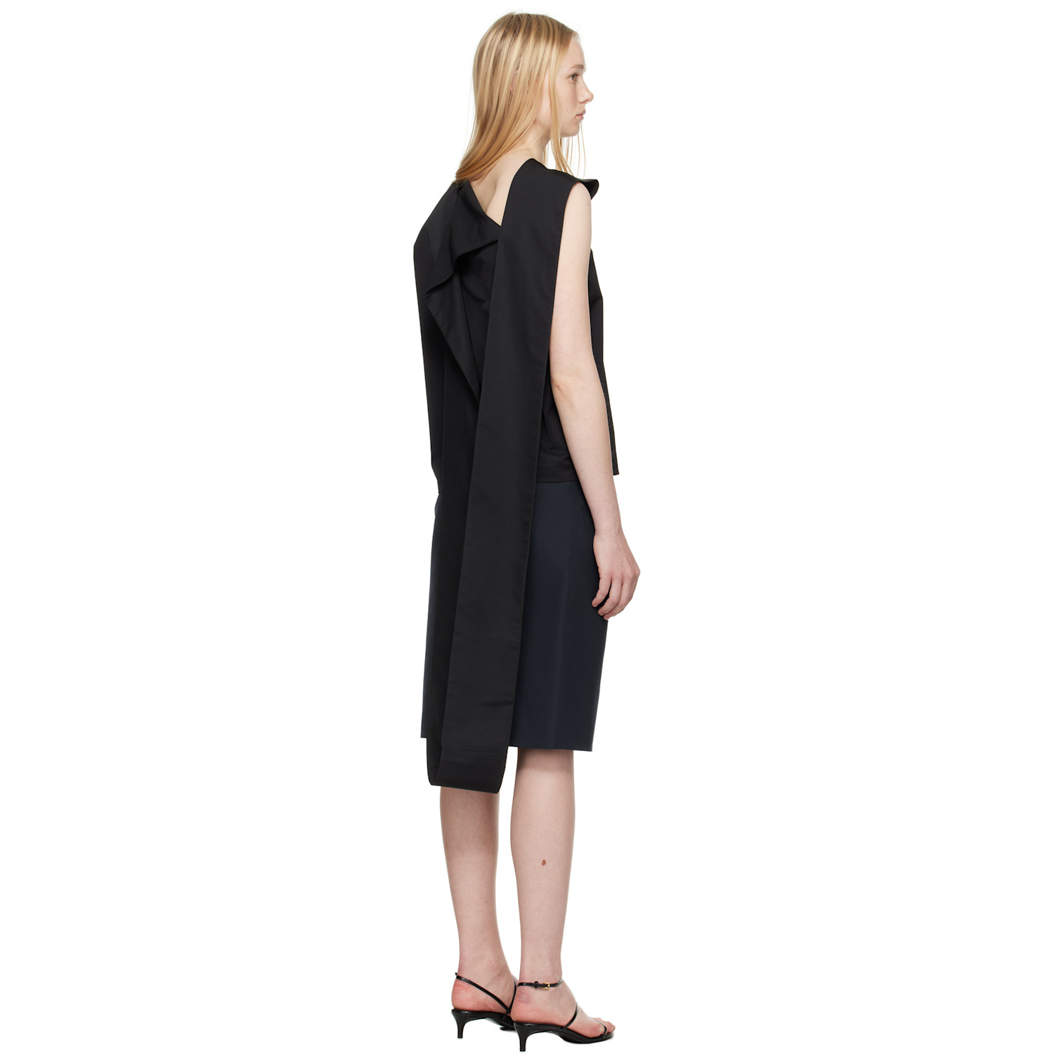  Lii Black Shoulder Loop Top 